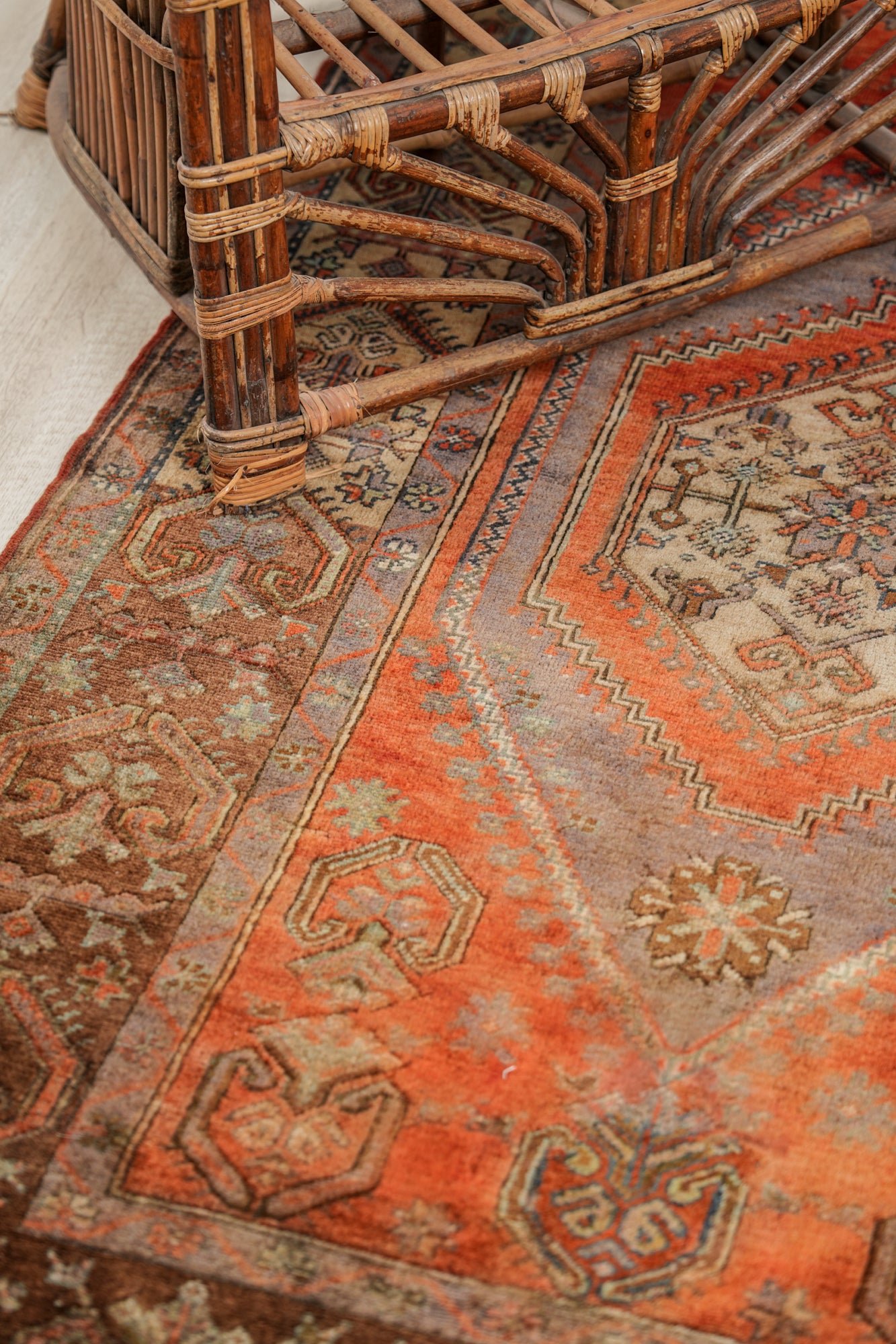 Vintage Turkish Tribal Rug 6'5" x 3'8"