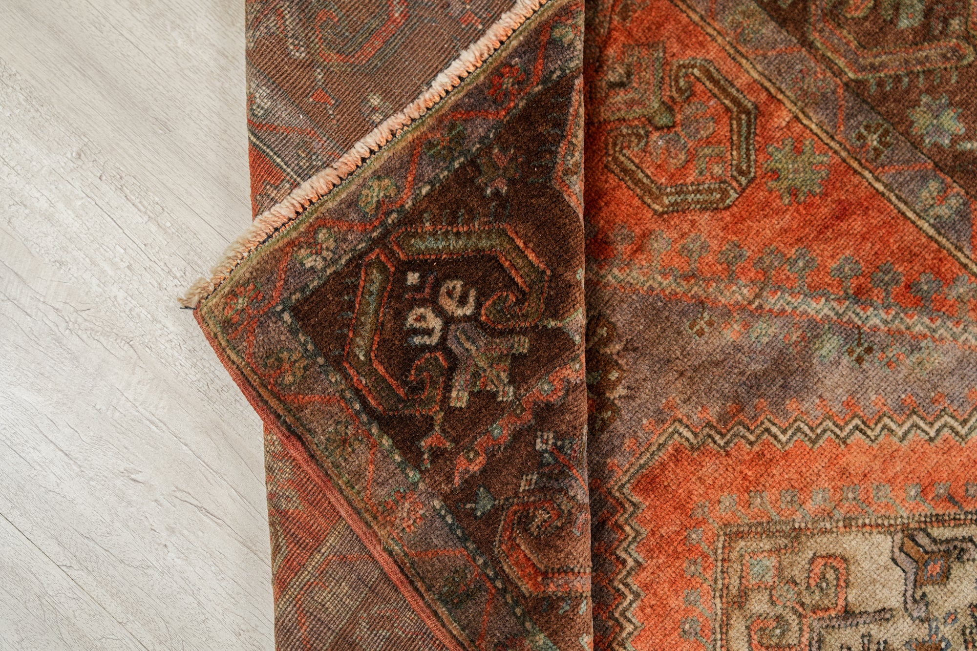 Vintage Turkish Tribal Rug 6'5" x 3'8"