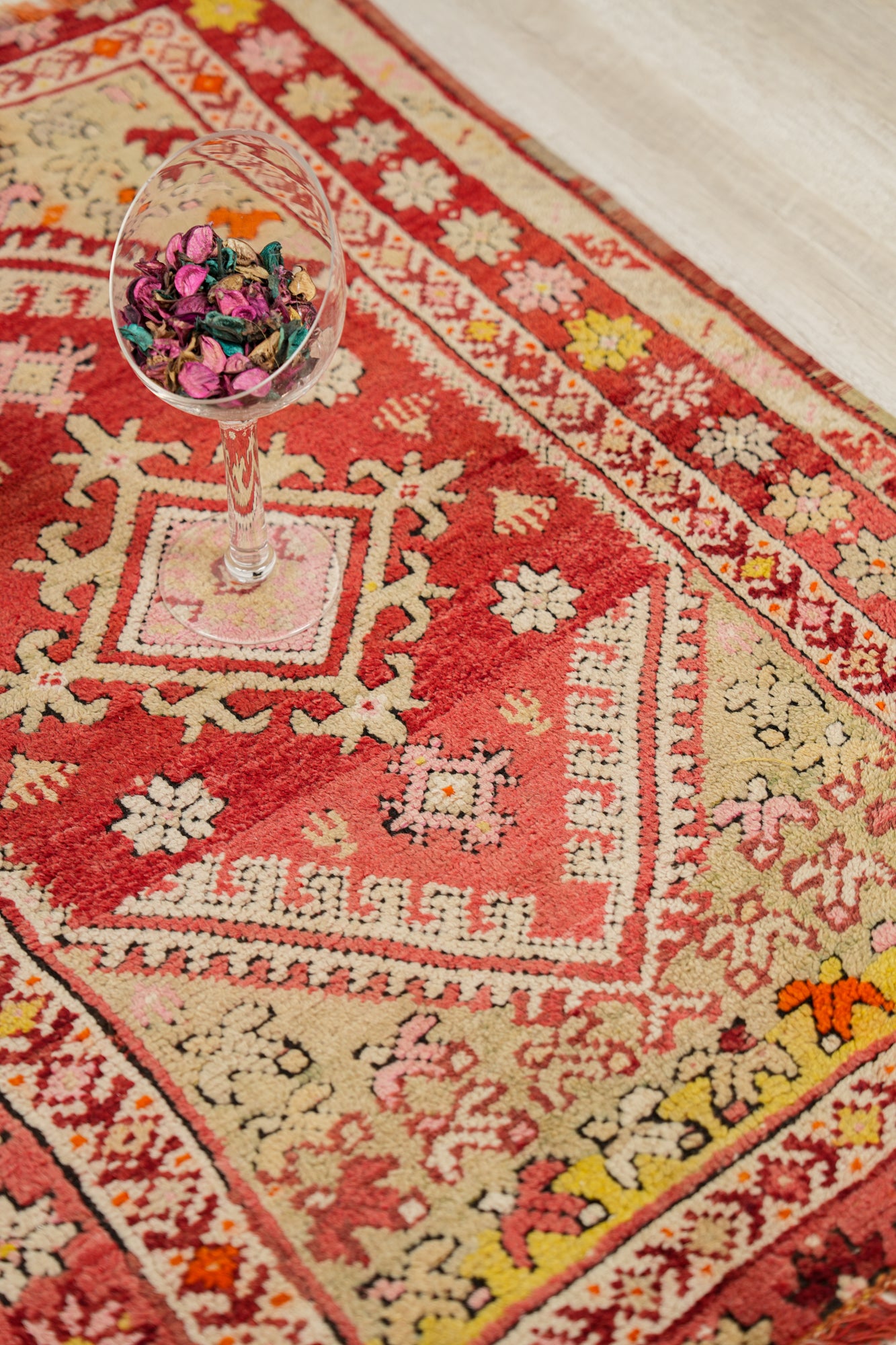 Vintage Moroccan Rabat Rug 3'9" x 2'10"