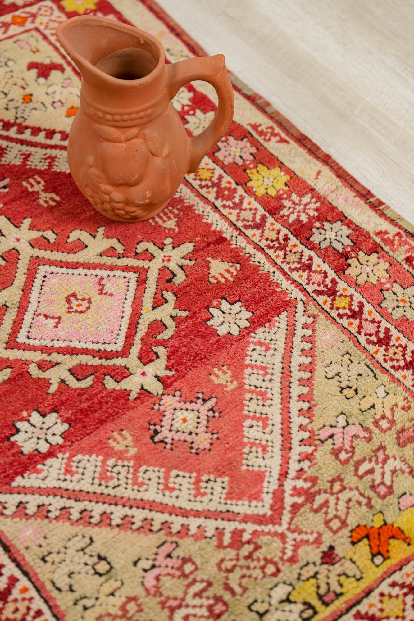 Vintage Moroccan Rabat Rug 3'9" x 2'10"