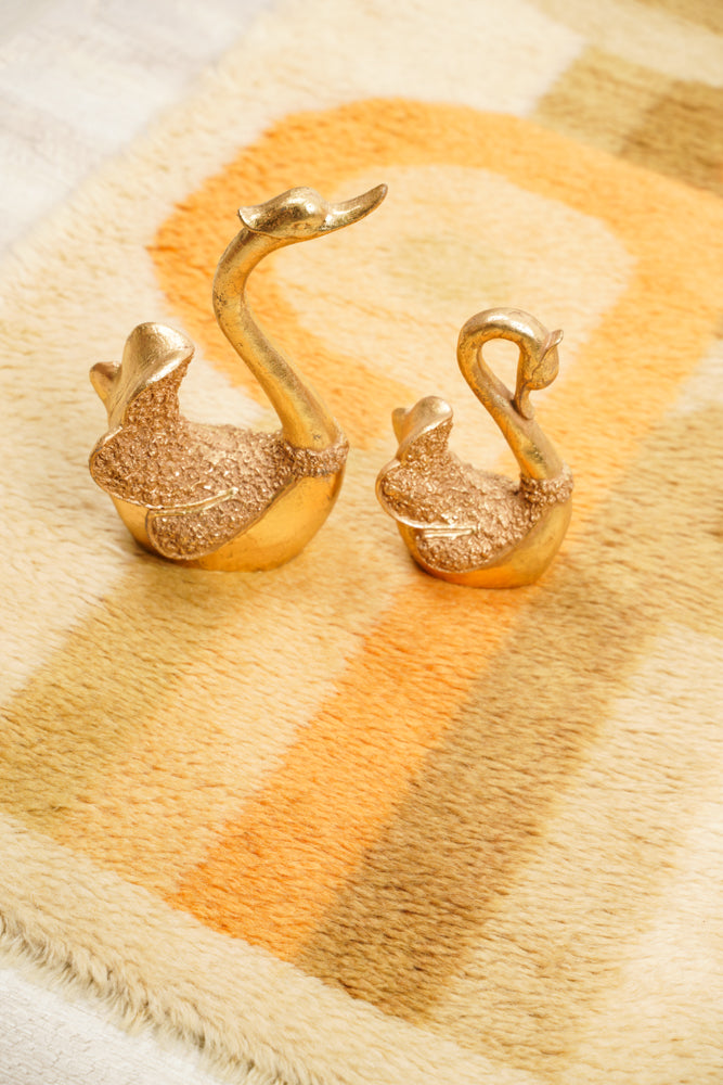 Vintage Scandinavian Rya Rug 4'10" x 2'4"