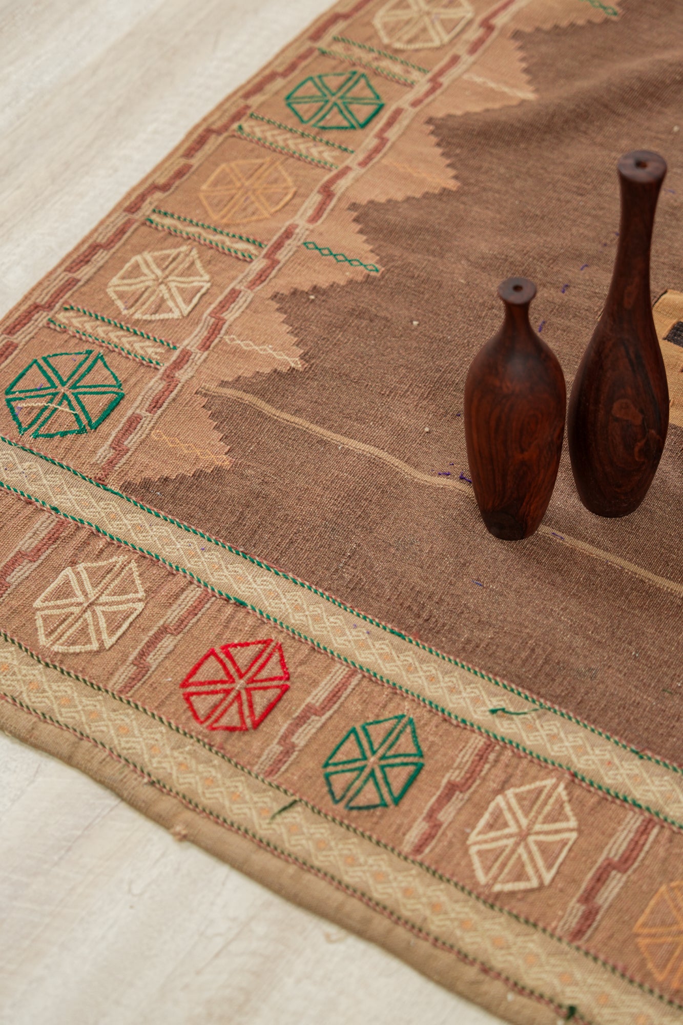 Vintage Turkmenistan Sofreh Kilim 4' x 4'