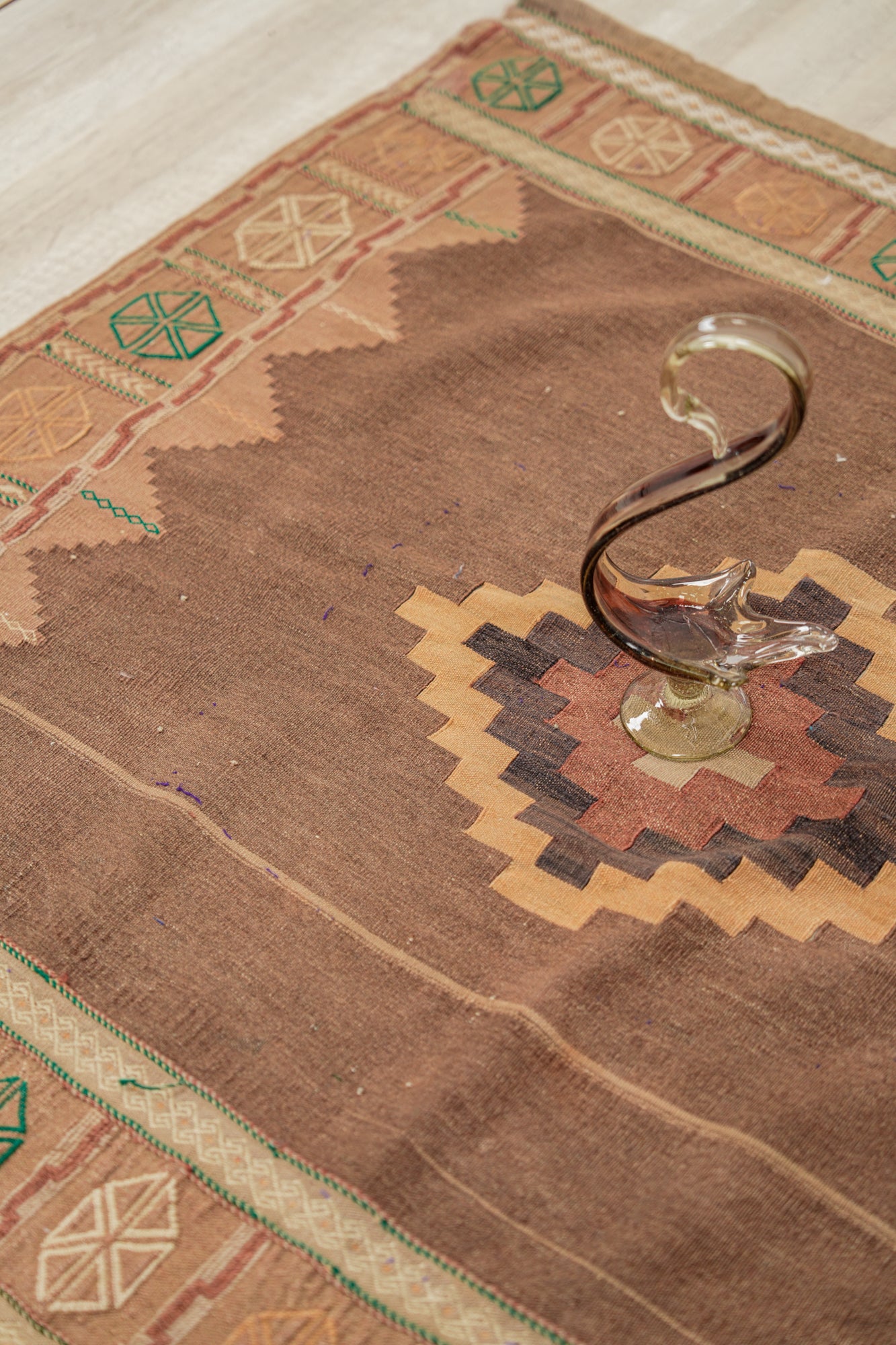 Vintage Turkmenistan Sofreh Kilim 4' x 4'