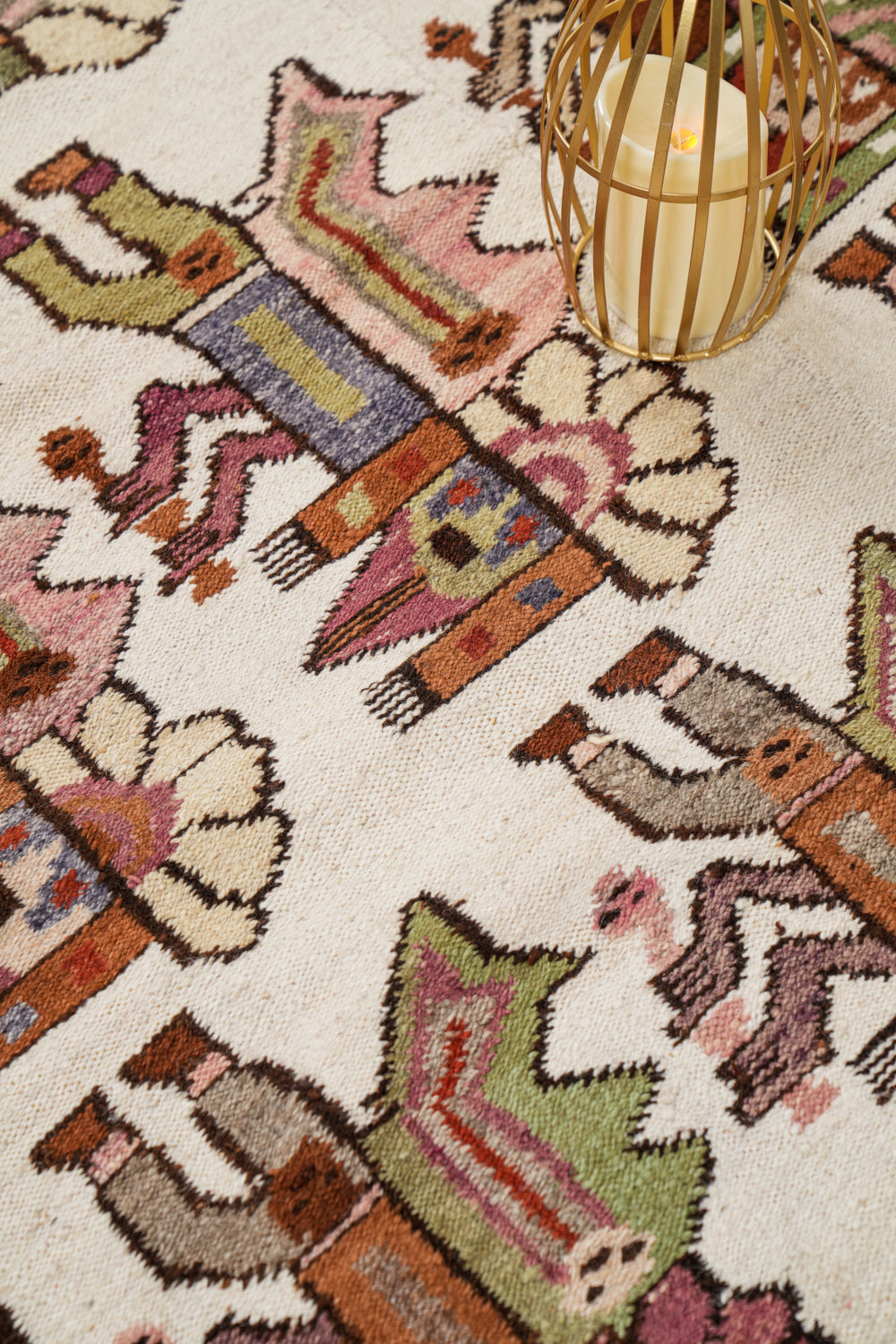 Vintage South American Kilim 4'7" x 3'9"