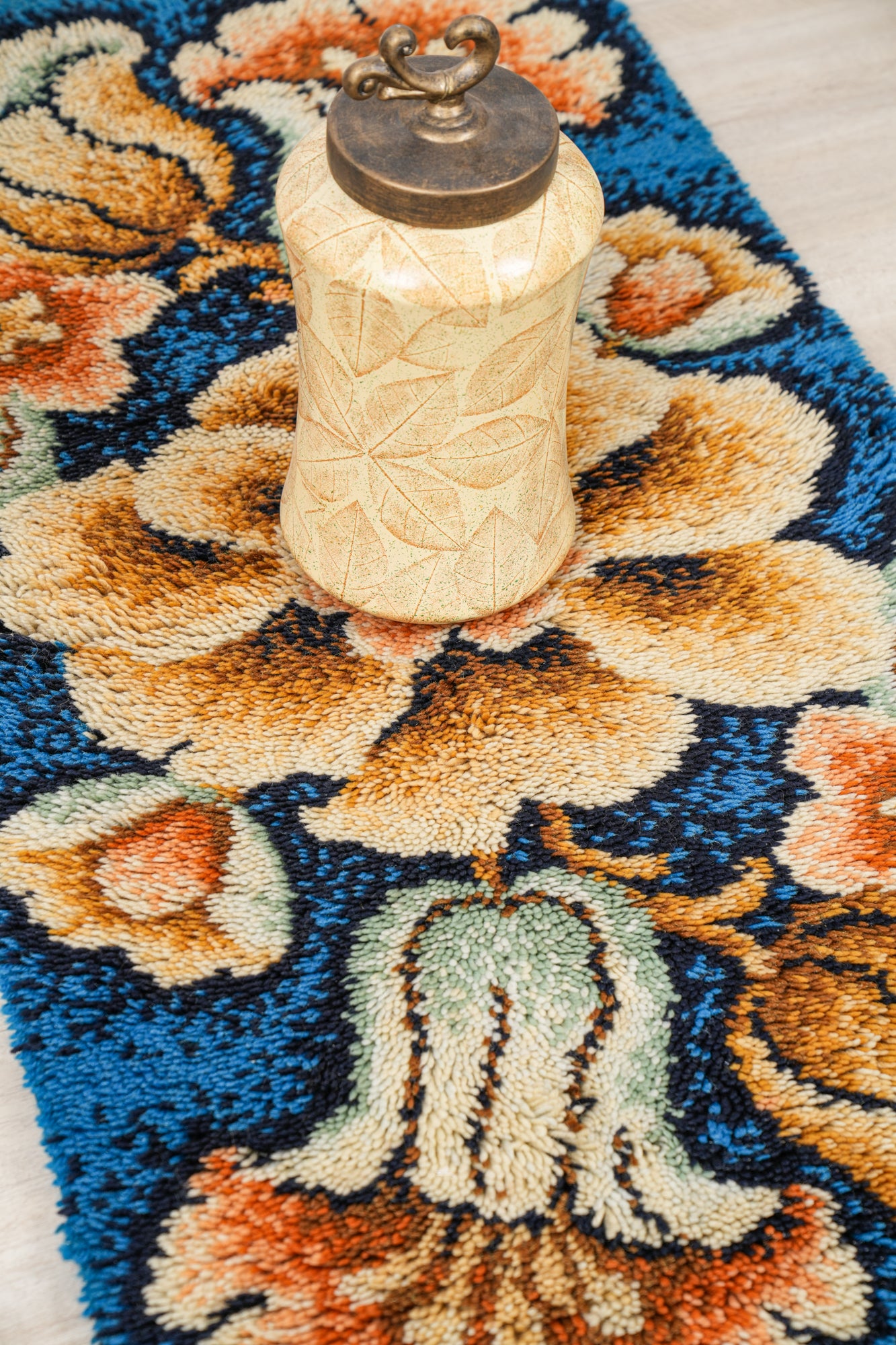 Vintage Scandinavian Rya Rug 4'8" x 2'4"