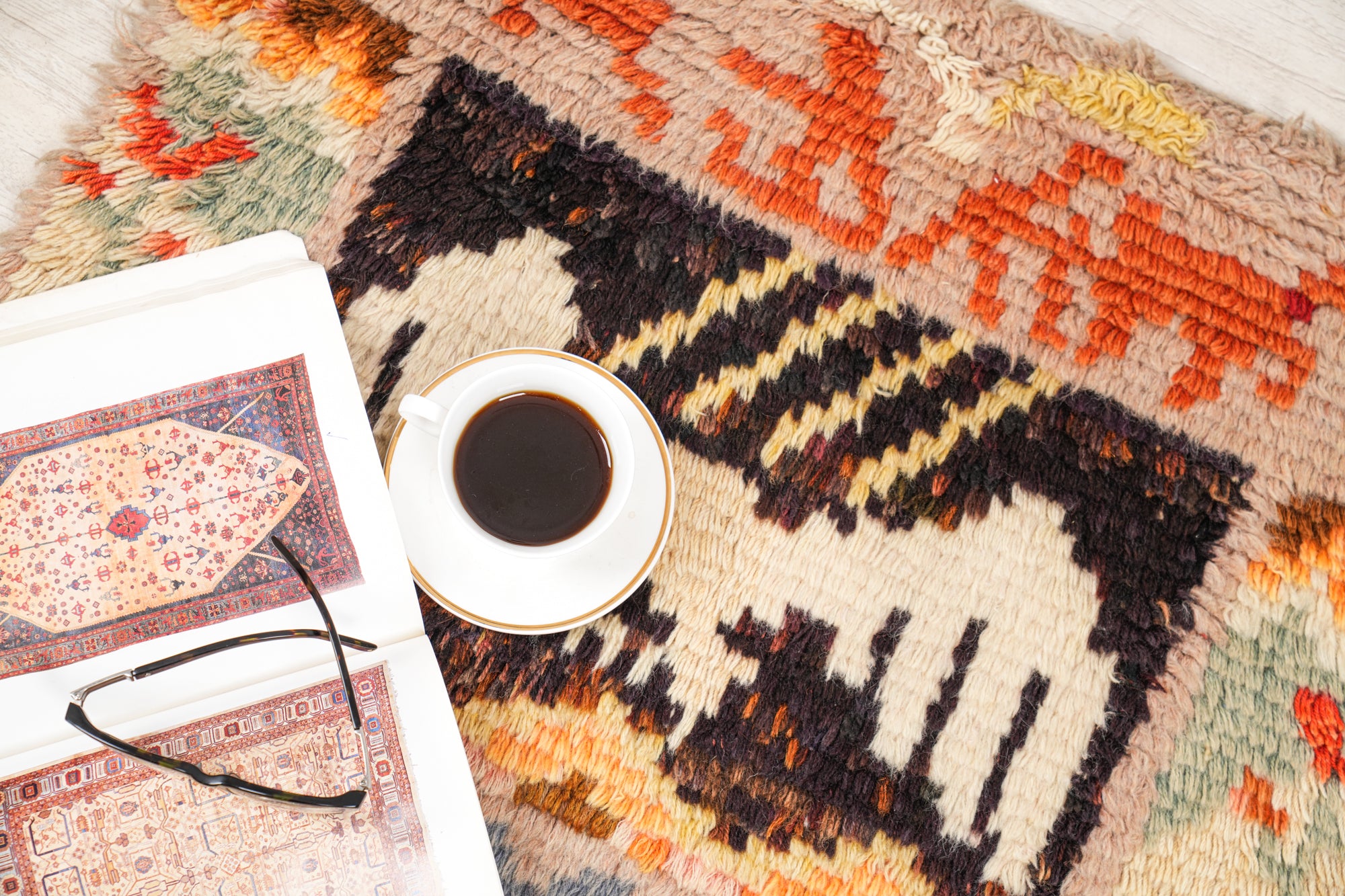 Vintage Scandinavian Rya Rug 2'1" x 2'4"