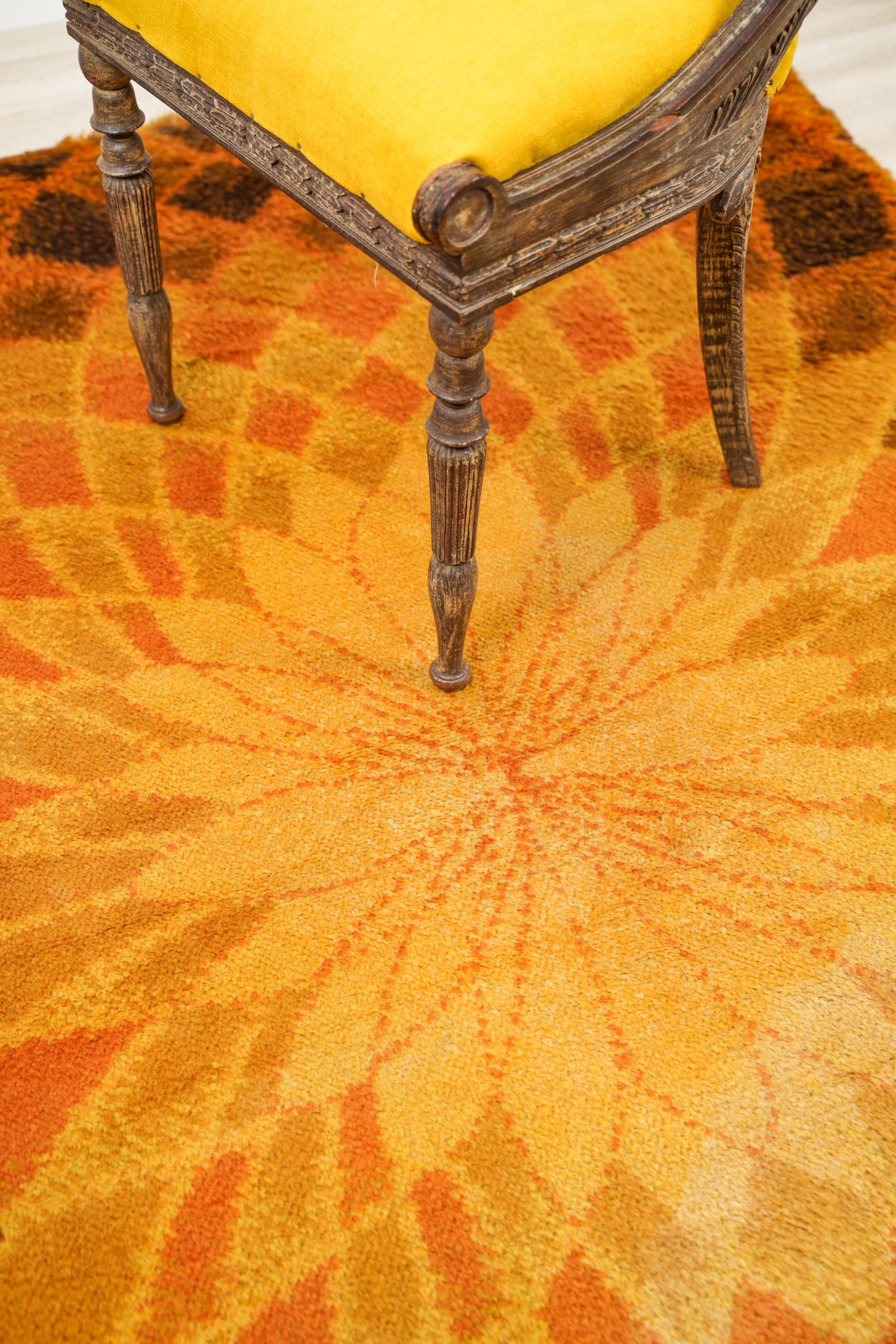 VINTAGE SCANDINAVIAN RYA RUG 7'1" x 4'8"