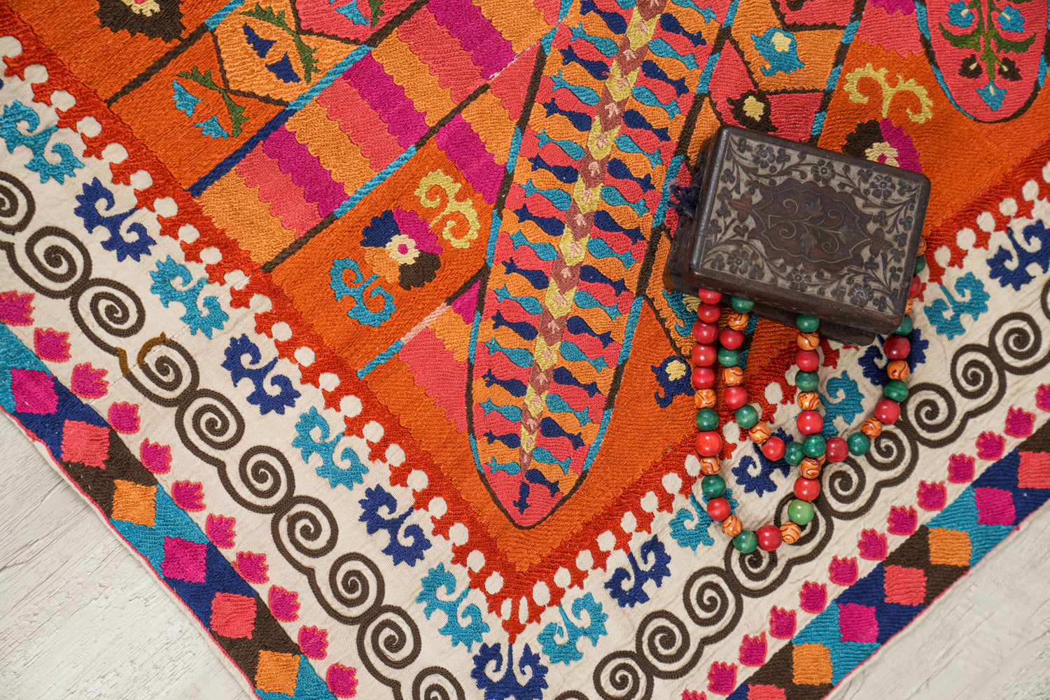 Vintage Uzbek Suzani Textle 5'5" x 4'1"