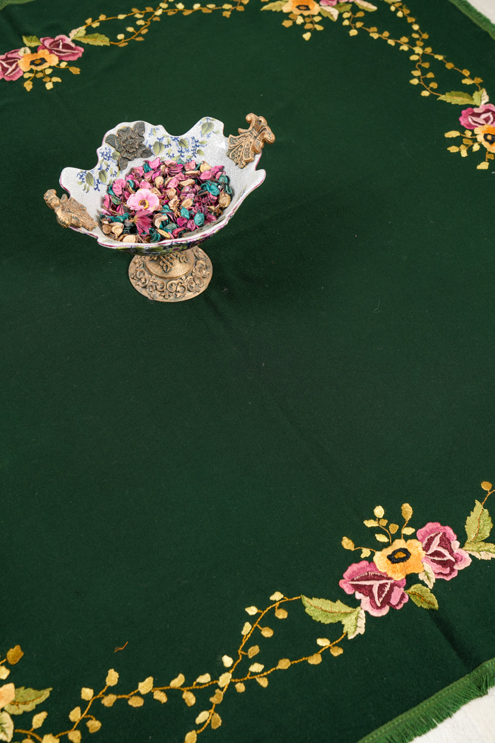 Vintage Polish Embroidery Textile 5'5" x 5'8"