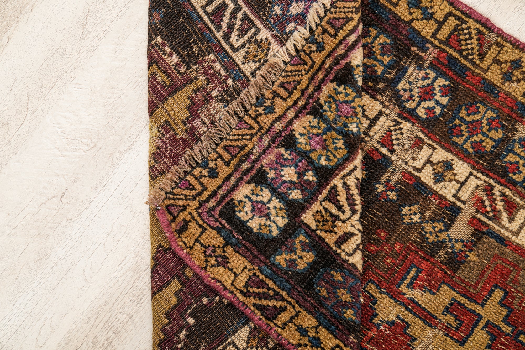 Antique Caucasian Lesghi Rug 3'7" x 2'7"