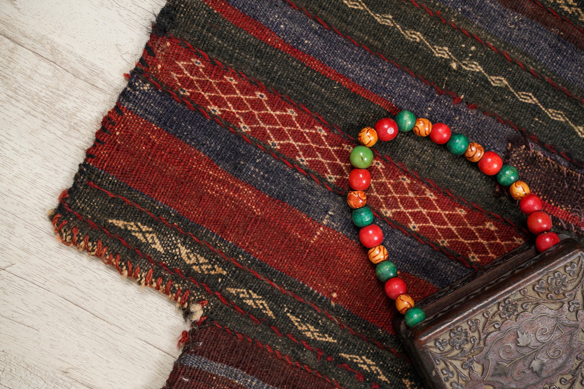 Vintage Baloch rug 1'7" x 1'4" (salt bag)