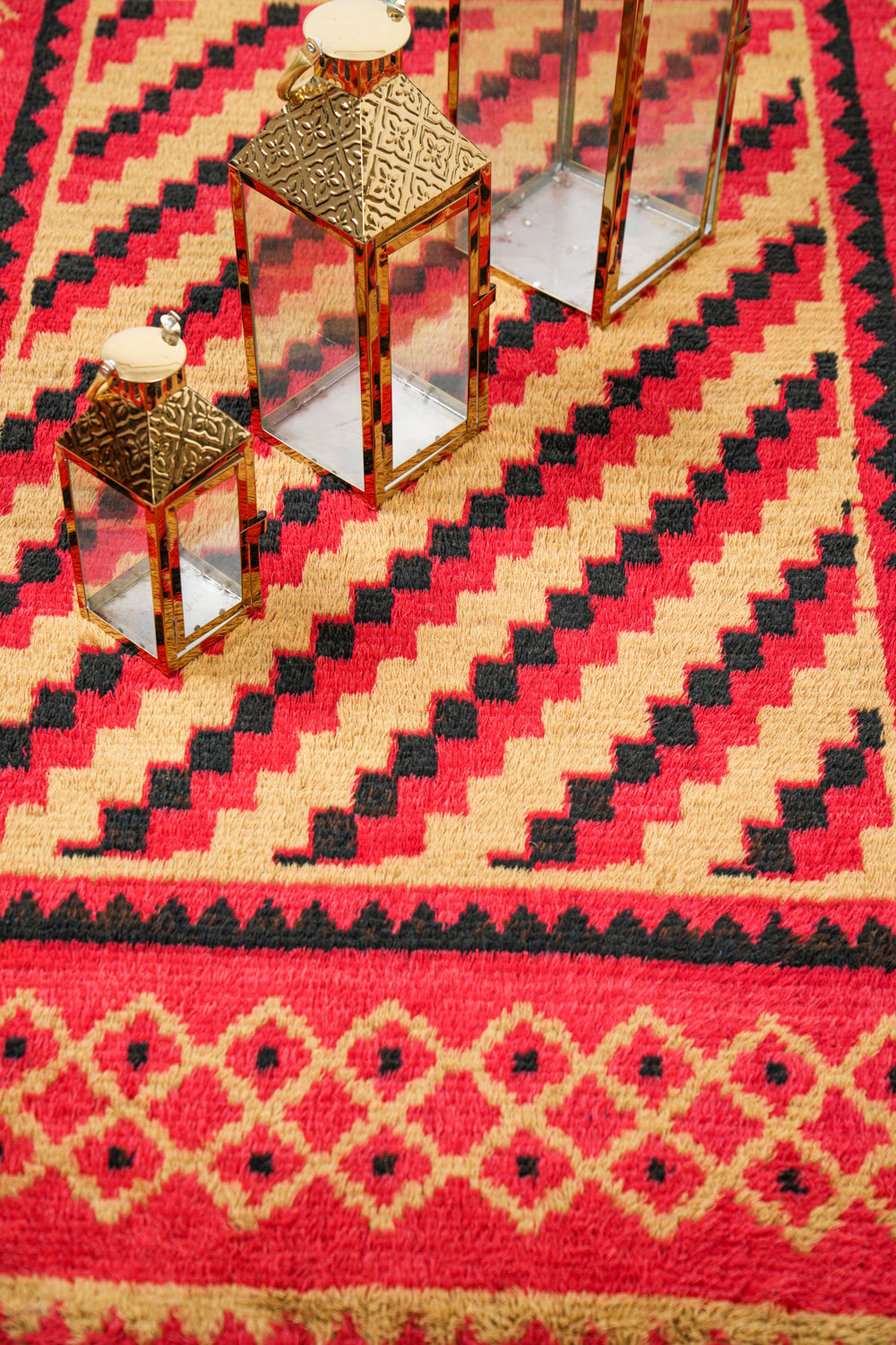 Antique Finnish Rya Rug 6'1" x 4'4" (Ryijy)