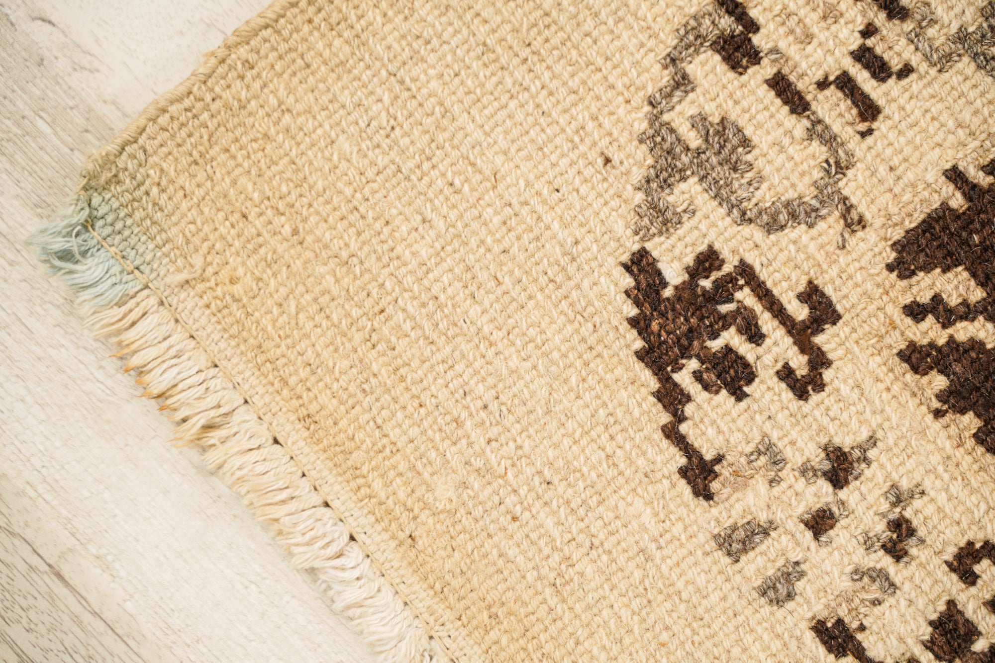 Vintage Tibetan Table Rug 1'3" x 1'2"