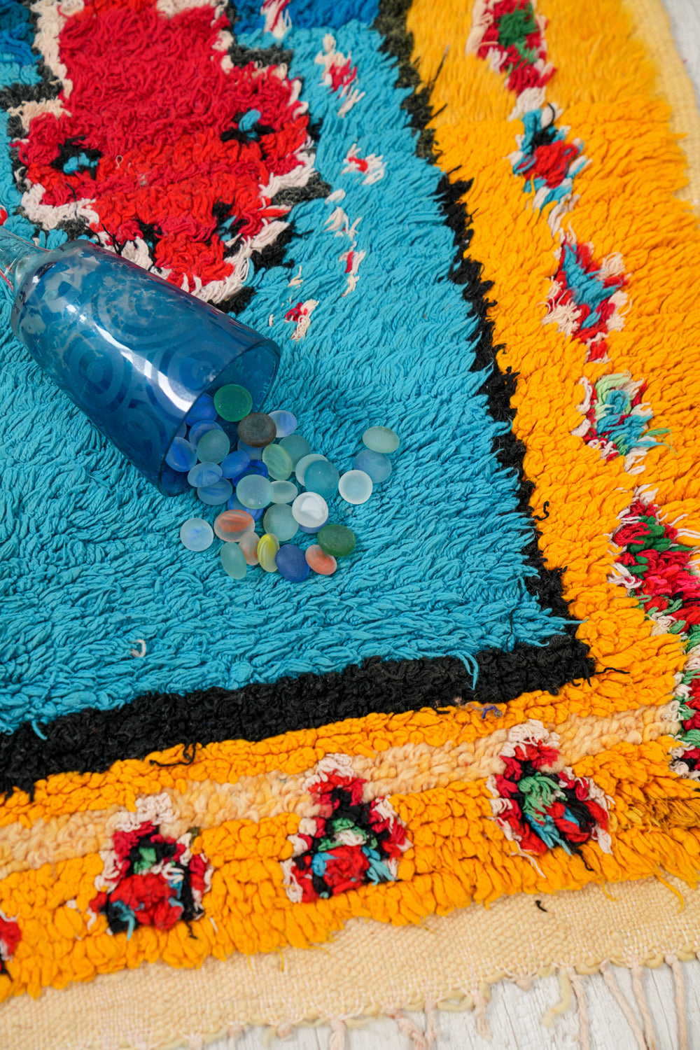 Vintage Moroccan Rag Rug 6'2" x 4'1"
