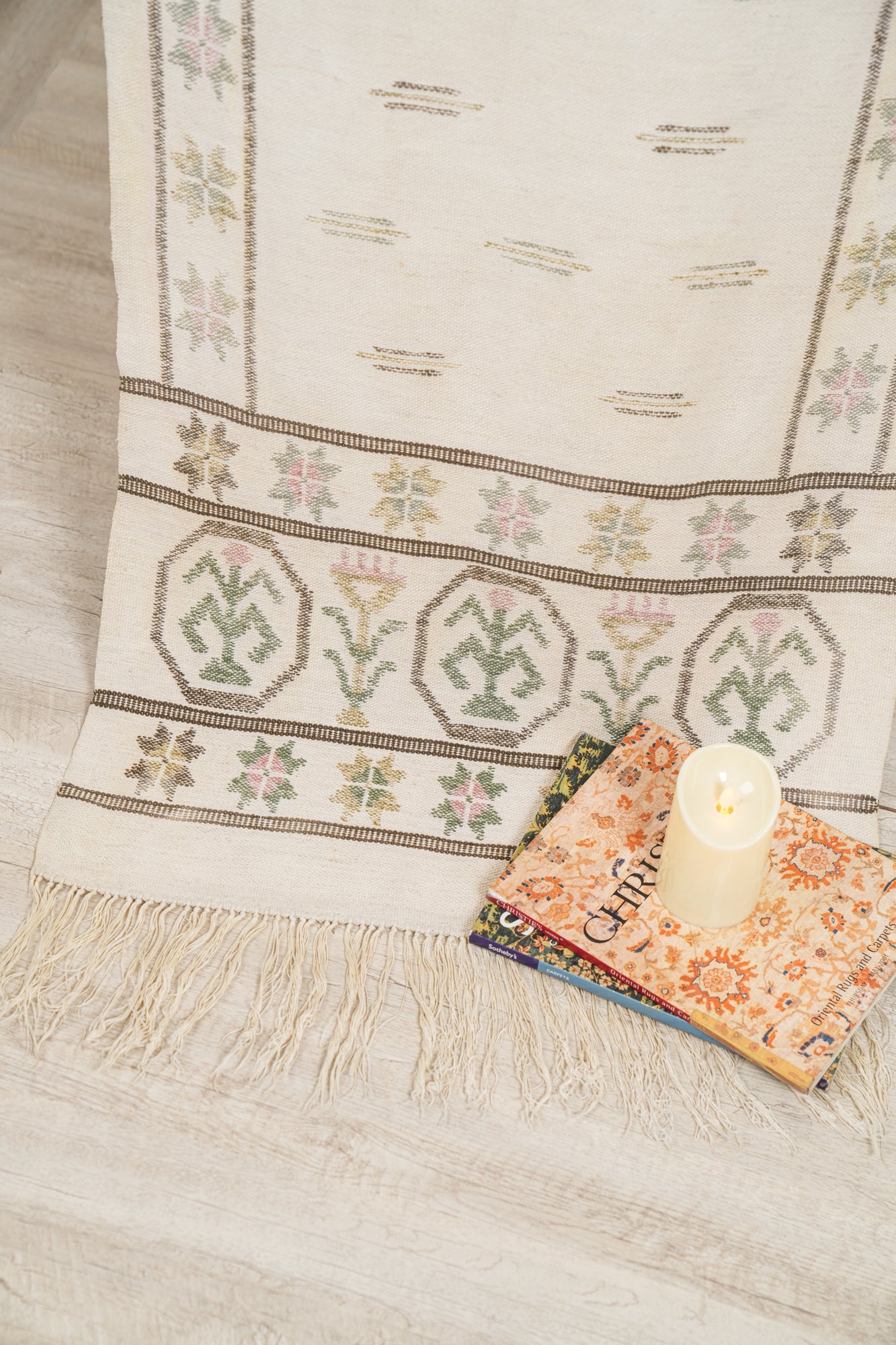 Antique Swedish textile tapestry 5'9" x 2' (Märta Måås-Fjetterströms)
