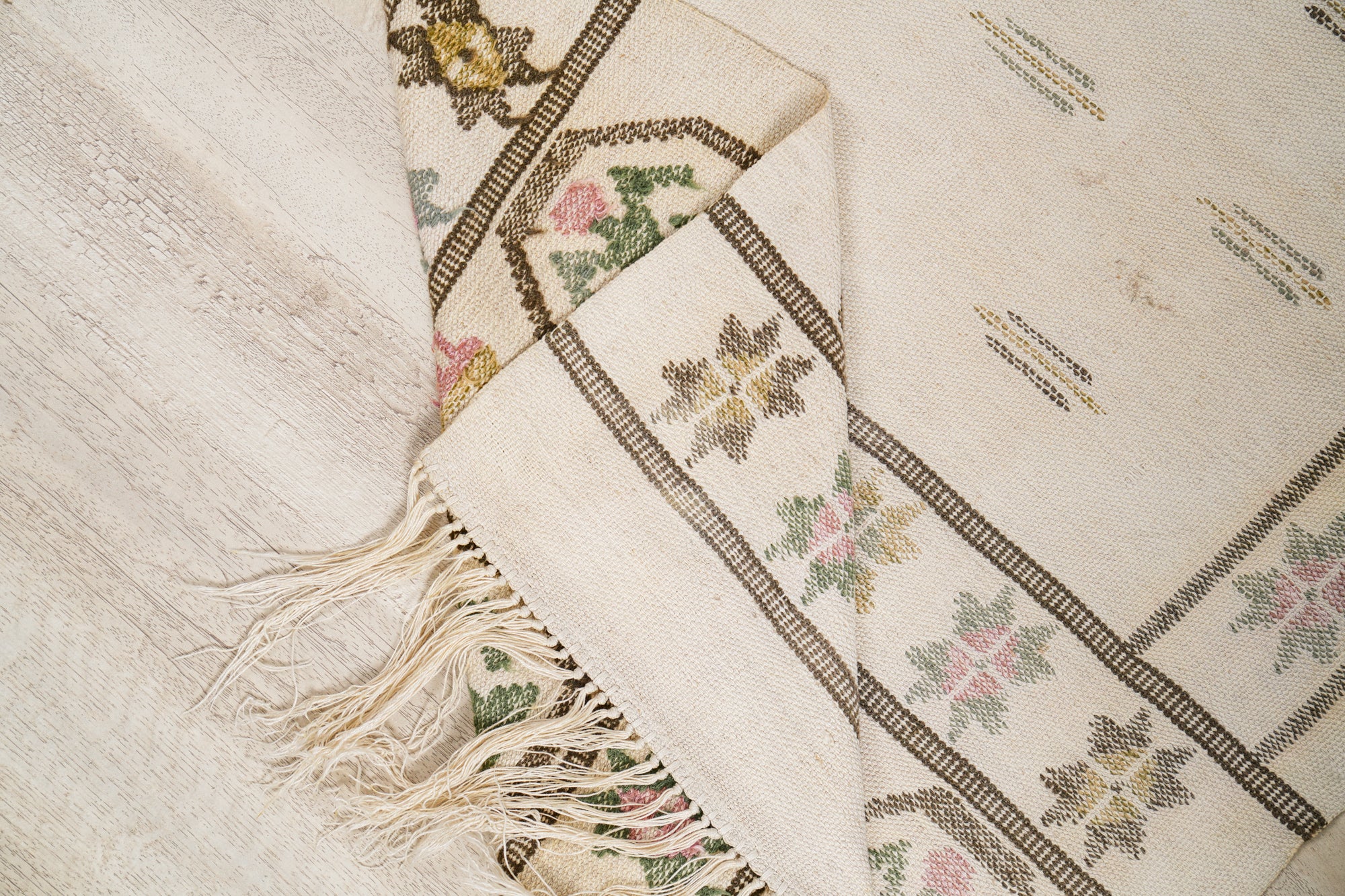 Antique Swedish textile tapestry 5'9" x 2' (Märta Måås-Fjetterströms)