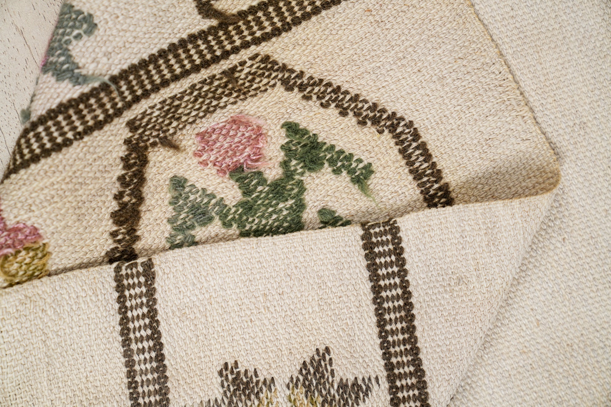 Antique Swedish textile tapestry 5'9" x 2' (Märta Måås-Fjetterströms)