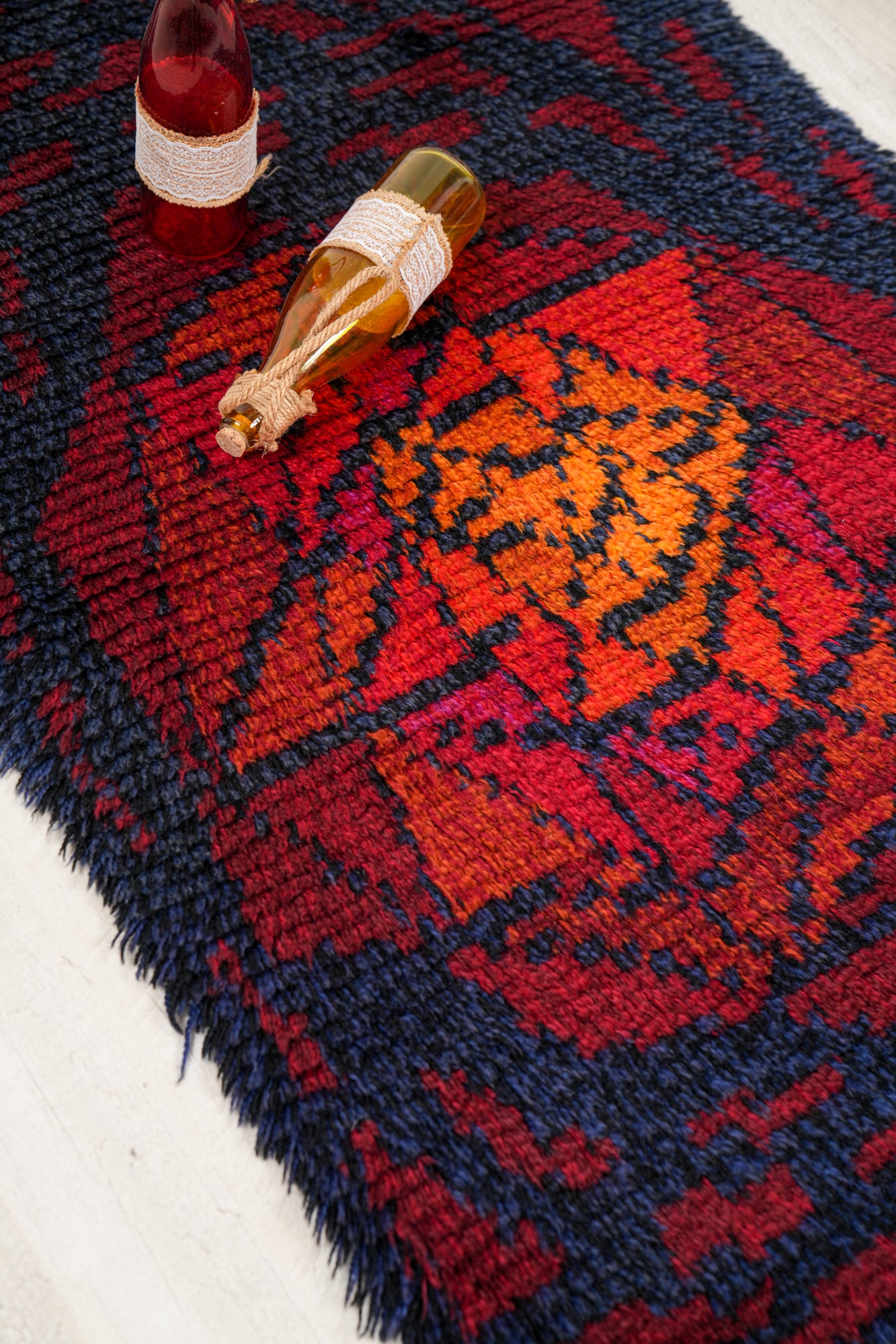 Vintage Scandinavian Rya Rug 4' x 2'5"