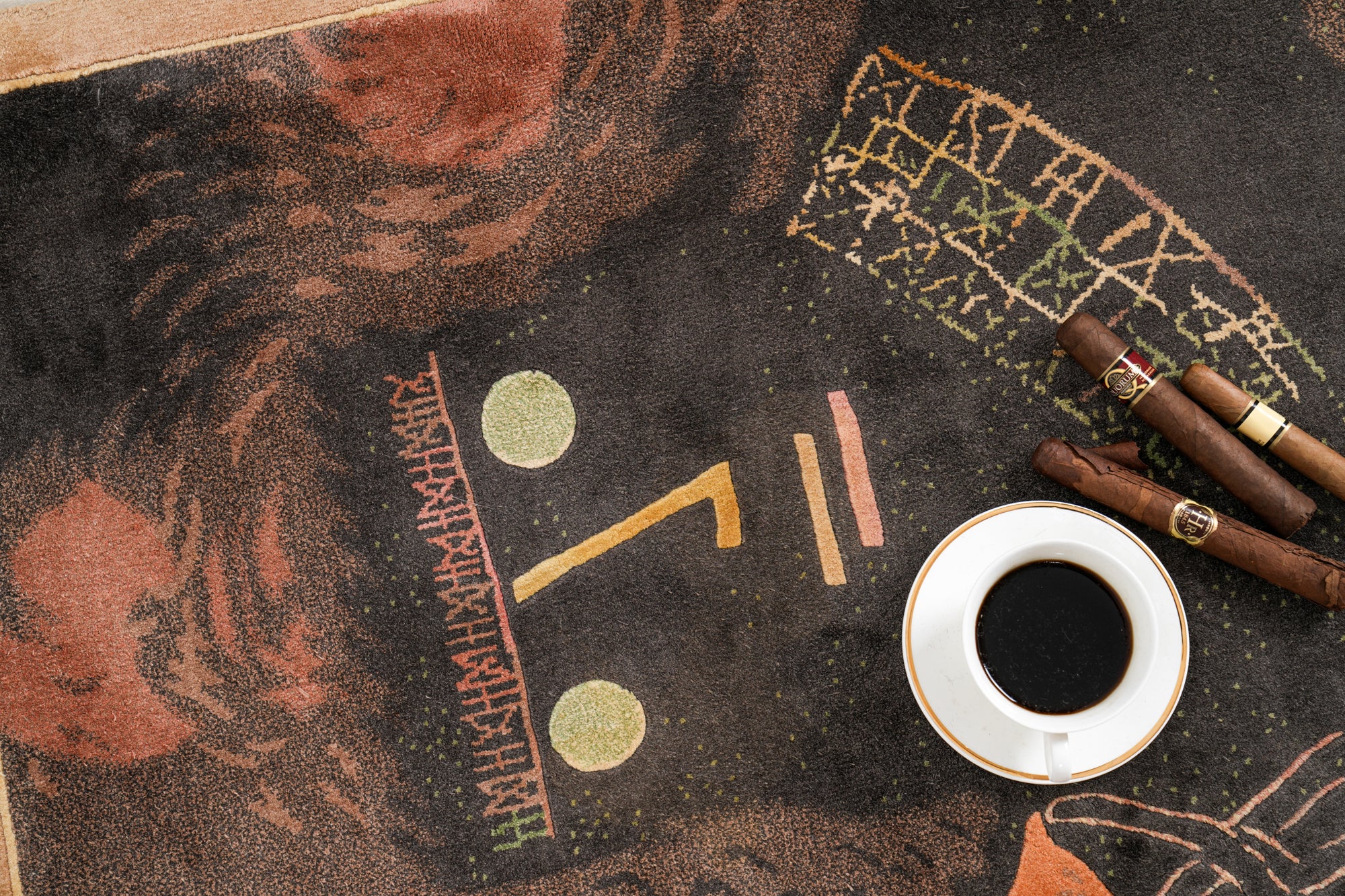 Vintage Oriental Rug 3' x 2'5" (paul klee)