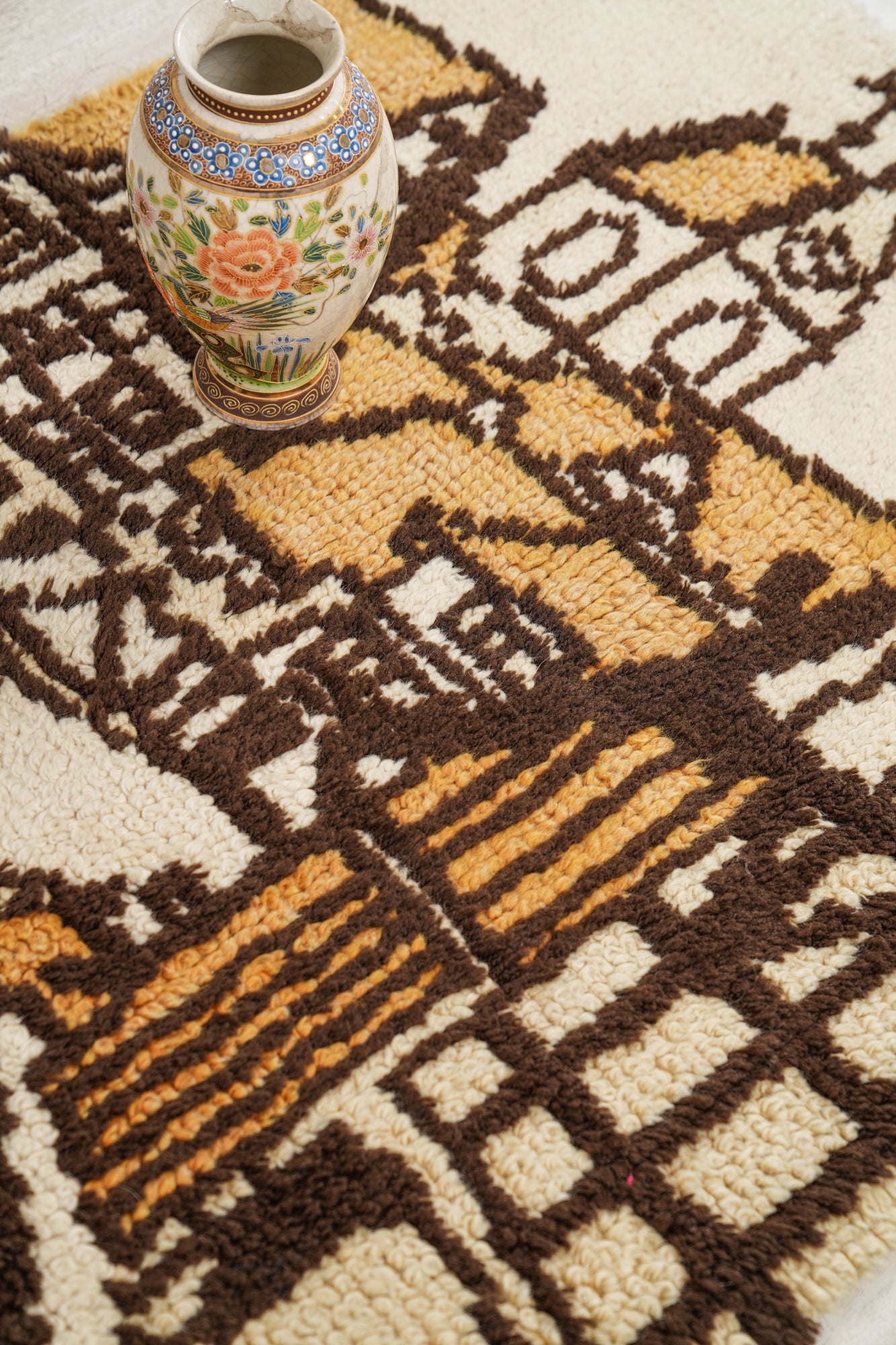 Vintage Scandinavian Rya Rug 3'2" x 2'7"