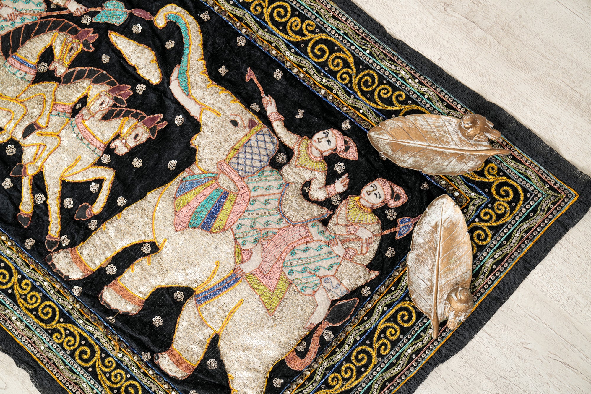 Vintage kalaga Tapestry 4'6" x 2'4" (royal cart)