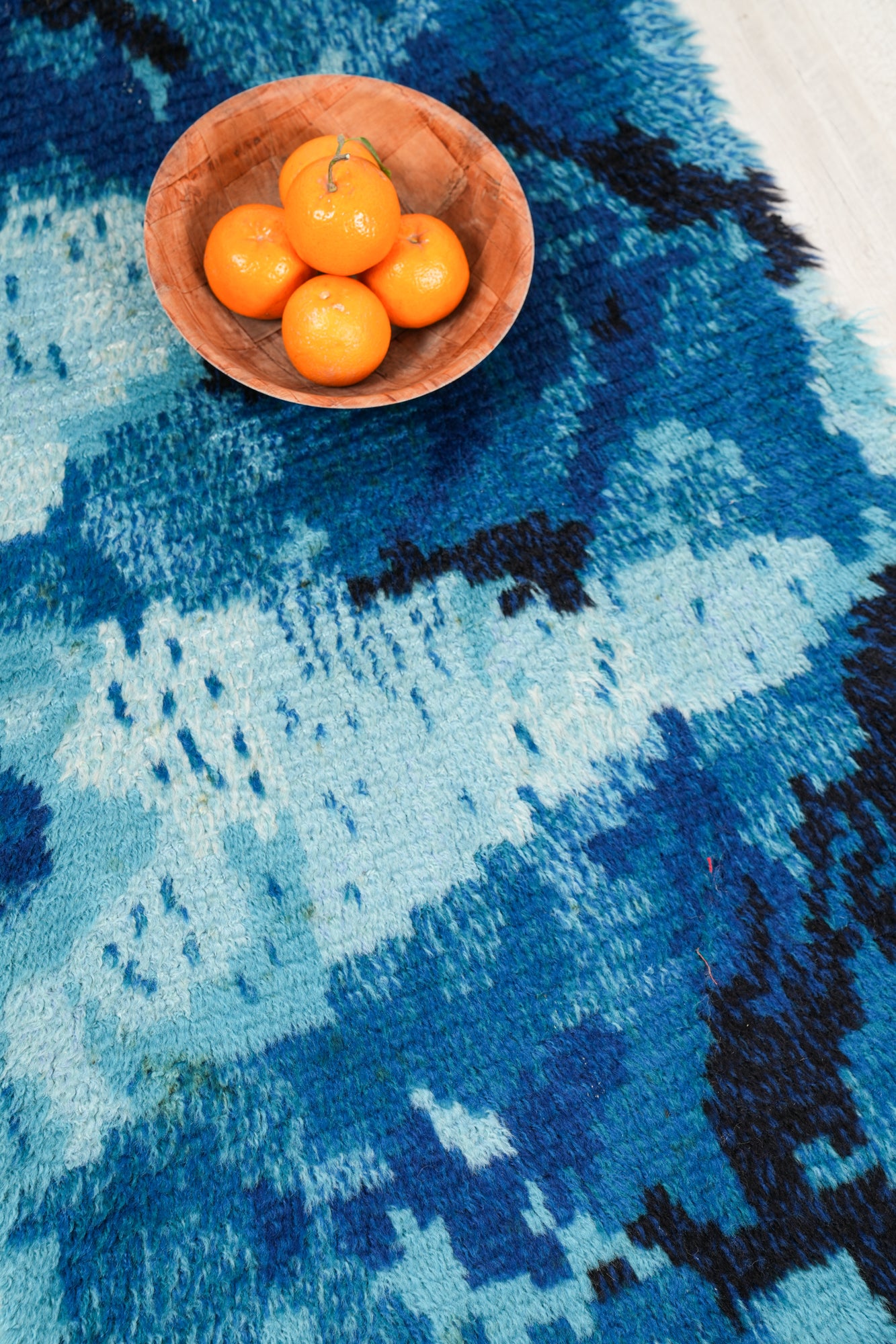 Vintage Scandinavian Rya Rug 4'4" x 2'4"