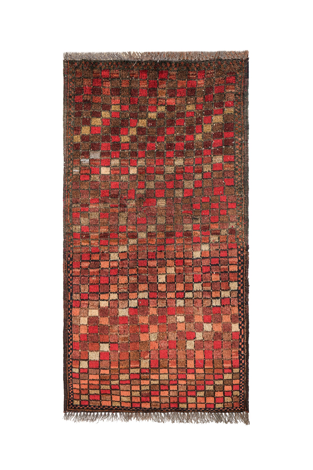 Vintage Turkmen compartment Rug 3' x 1'9"