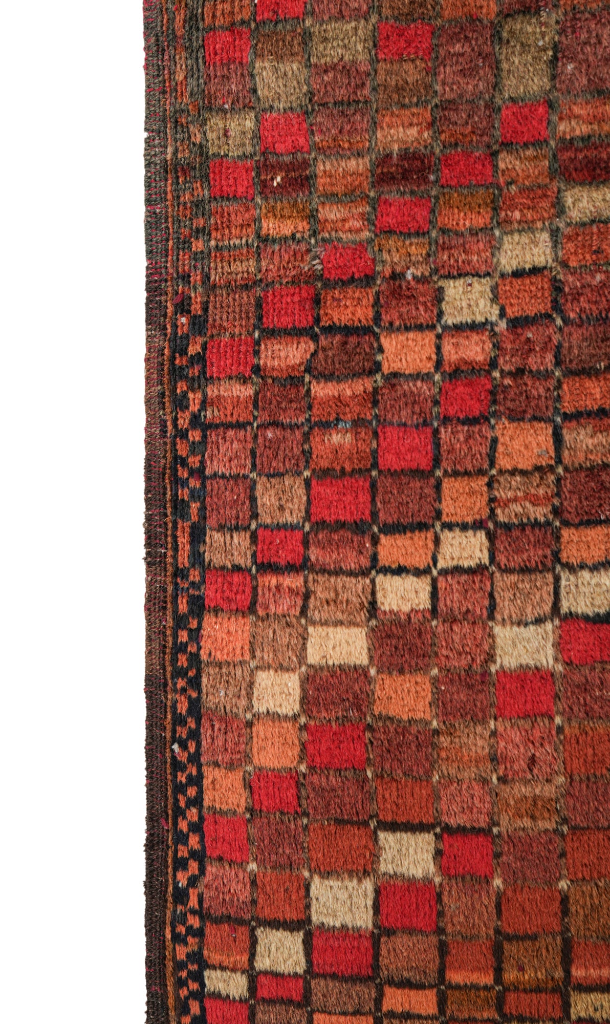 Vintage Turkmen compartment Rug 3' x 1'9"