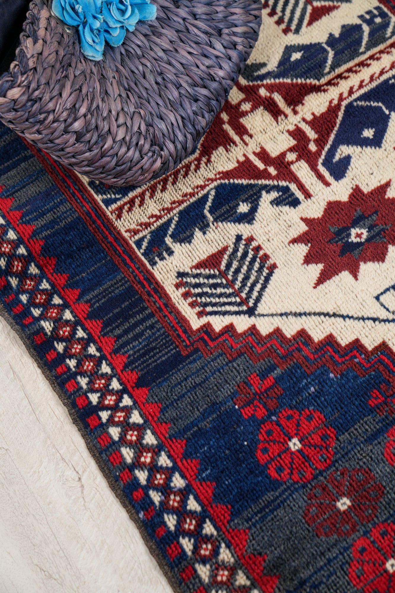 Vintage Turkish Yagcibedir Yoruk Rug 4' x 2'6"