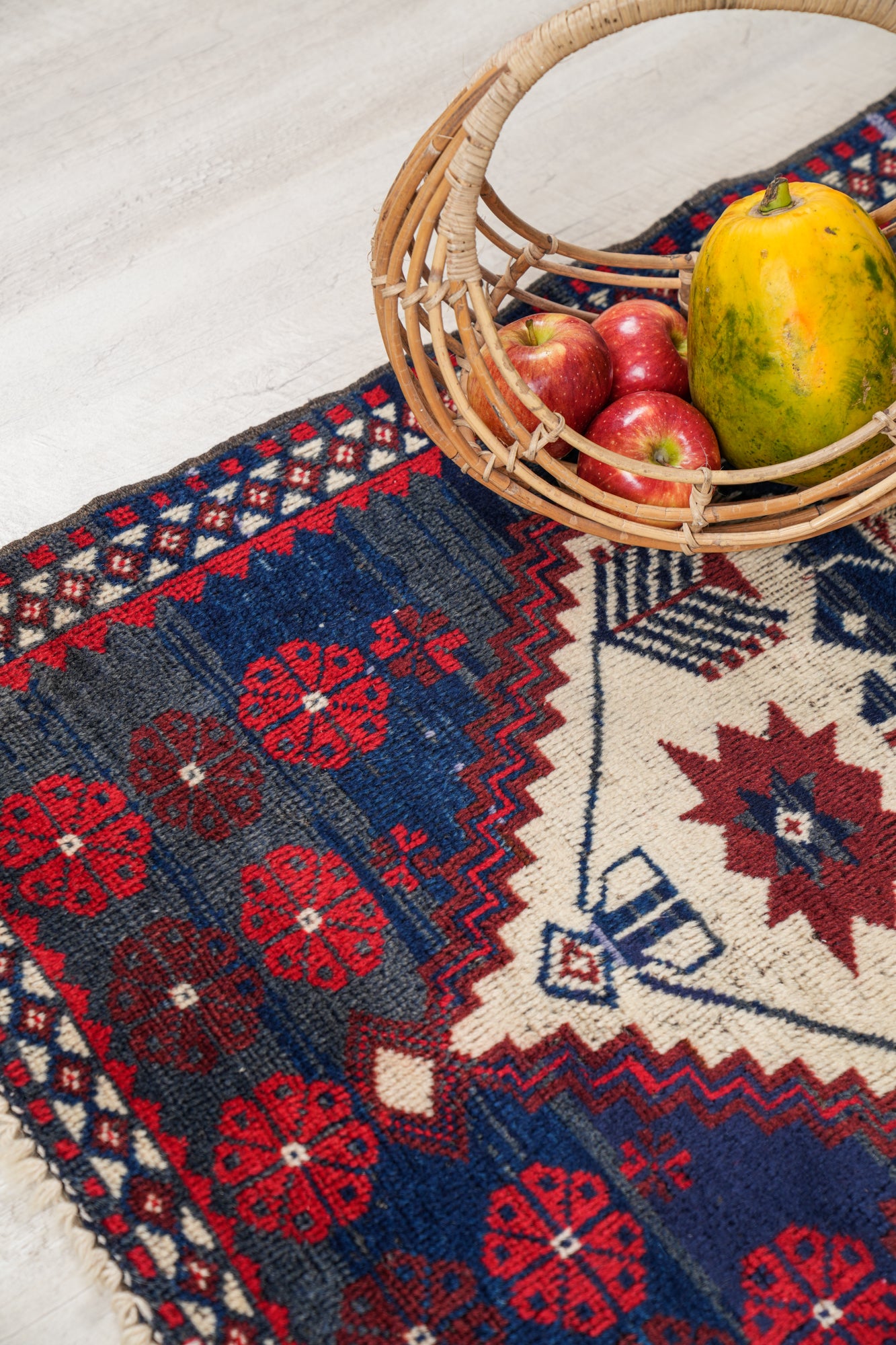 Vintage Turkish Yagcibedir Yoruk Rug 4' x 2'6"