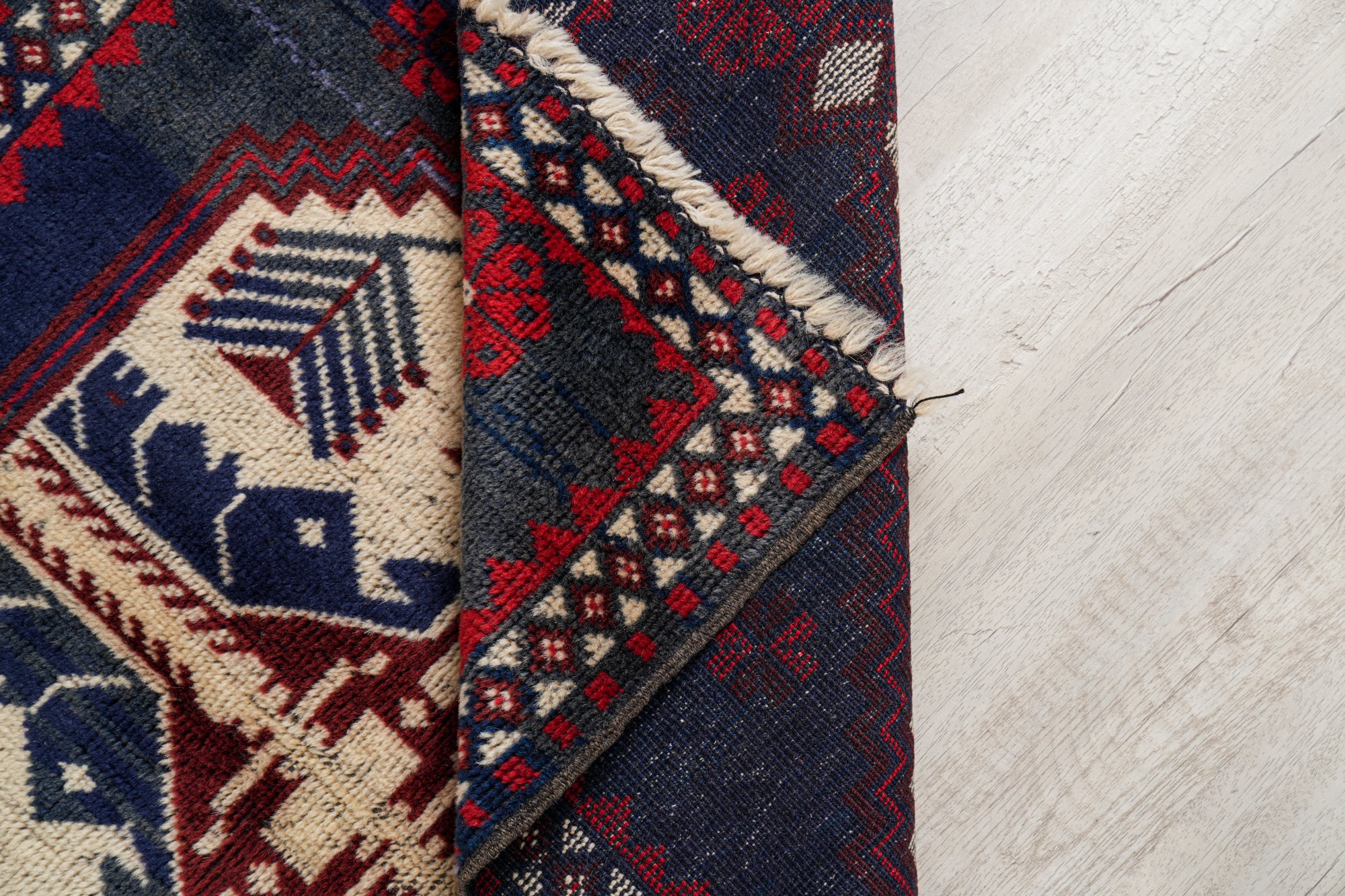 Vintage Turkish Yagcibedir Yoruk Rug 4' x 2'6"