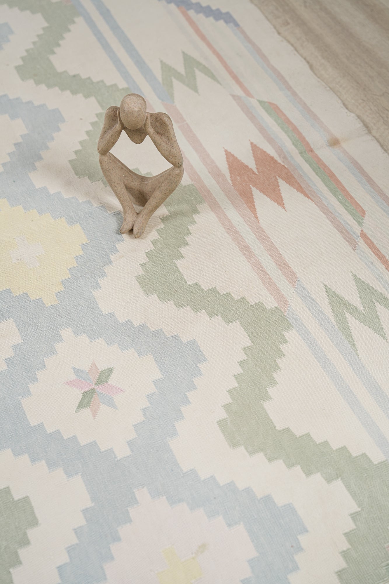 Vintage Indian Dhurrie 5'1"x 4'