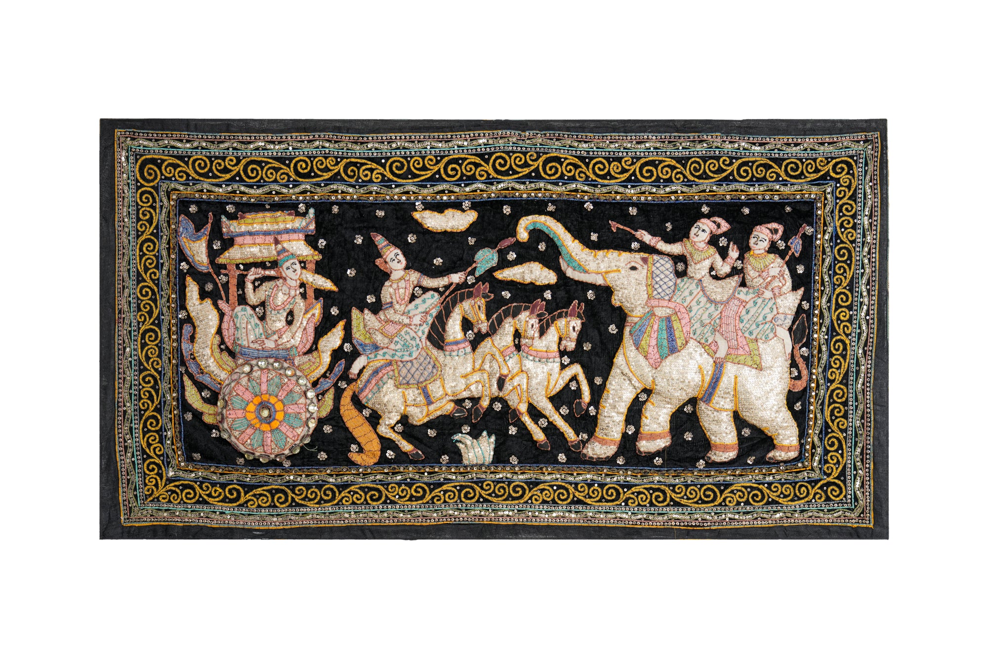 Vintage kalaga Tapestry 4'6" x 2'4" (royal cart)