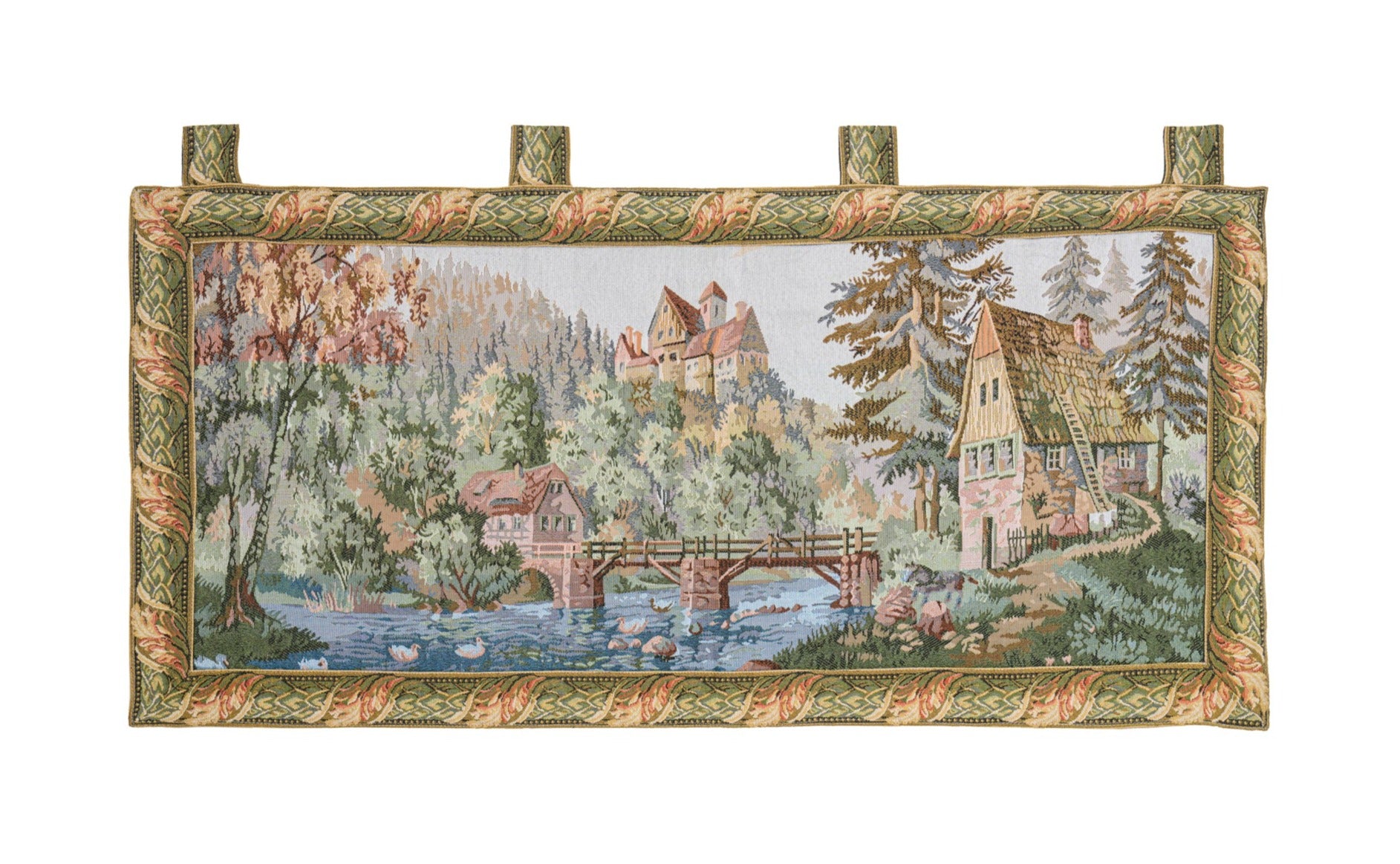 Vintage EUROPEAN LOOM Tapestry 4' X 2'4" (THE MANOR)