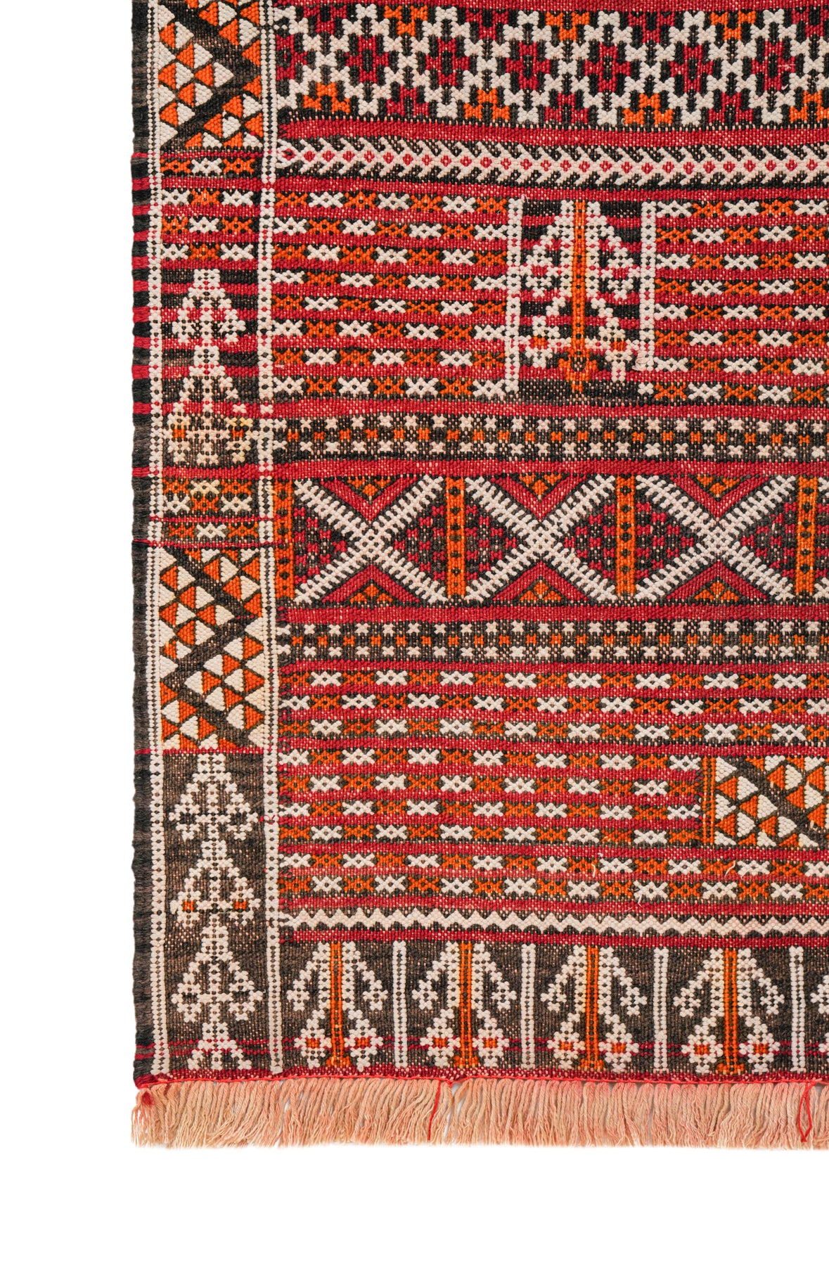 Vintage Moroccan Berber hallway kilim 7'3" x 2'3"