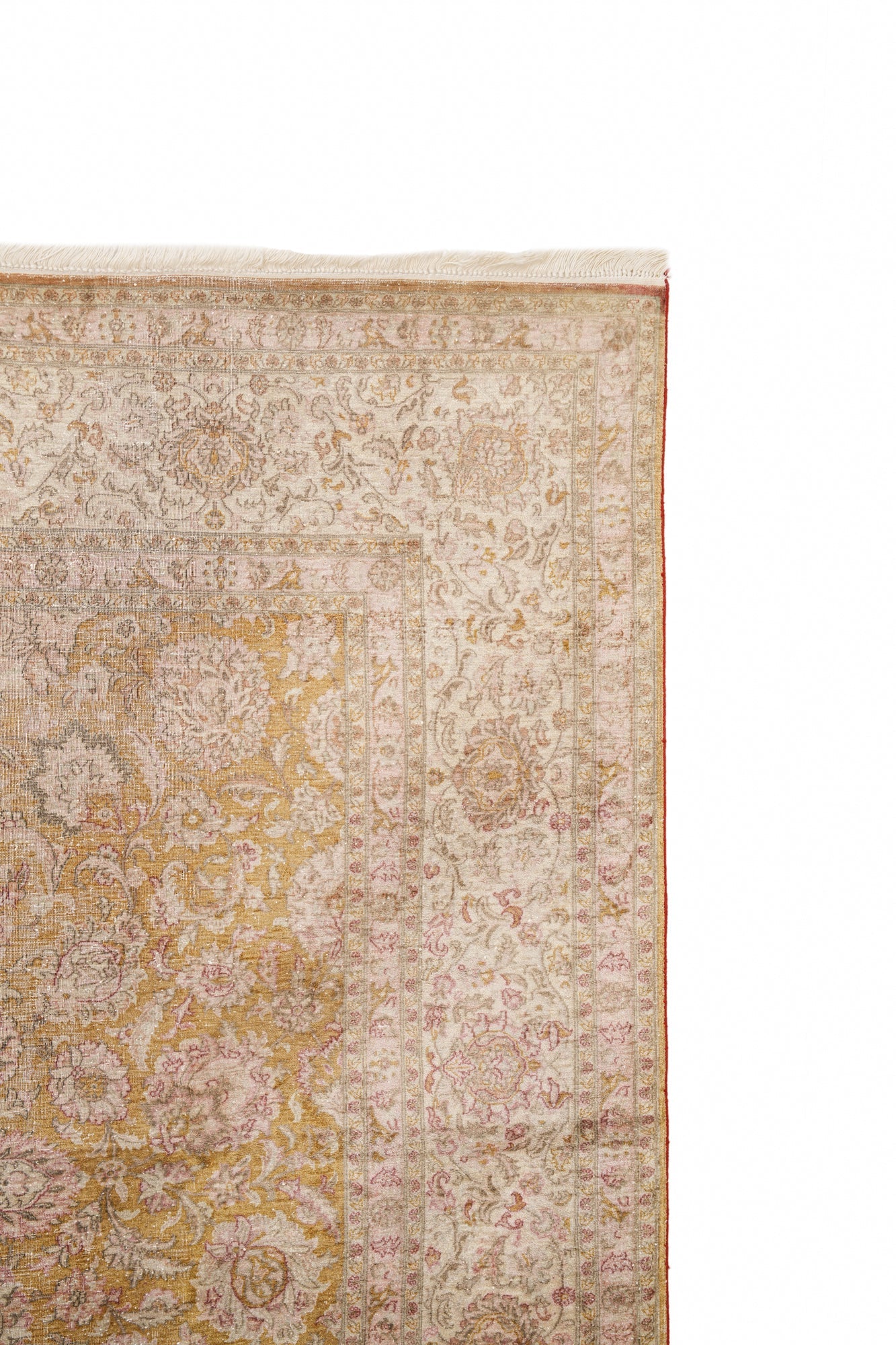 Vintage Kashmiri Floral Silk RUG 11' X 8'