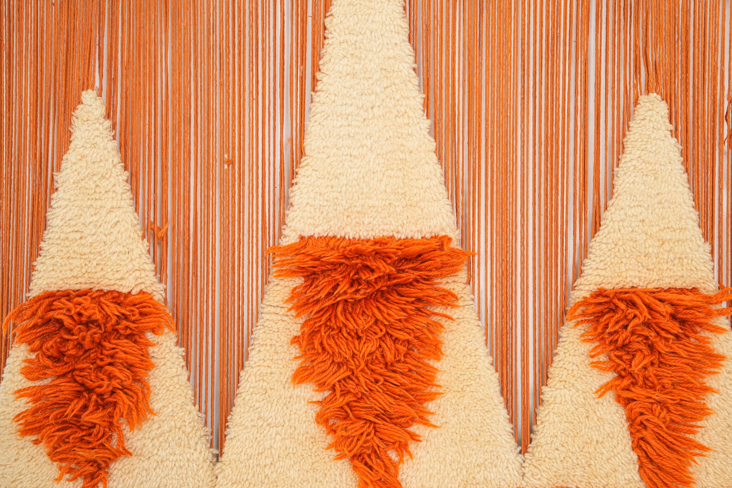 Vintage scandinavian Fiber Art Textile 4'4" x 3'