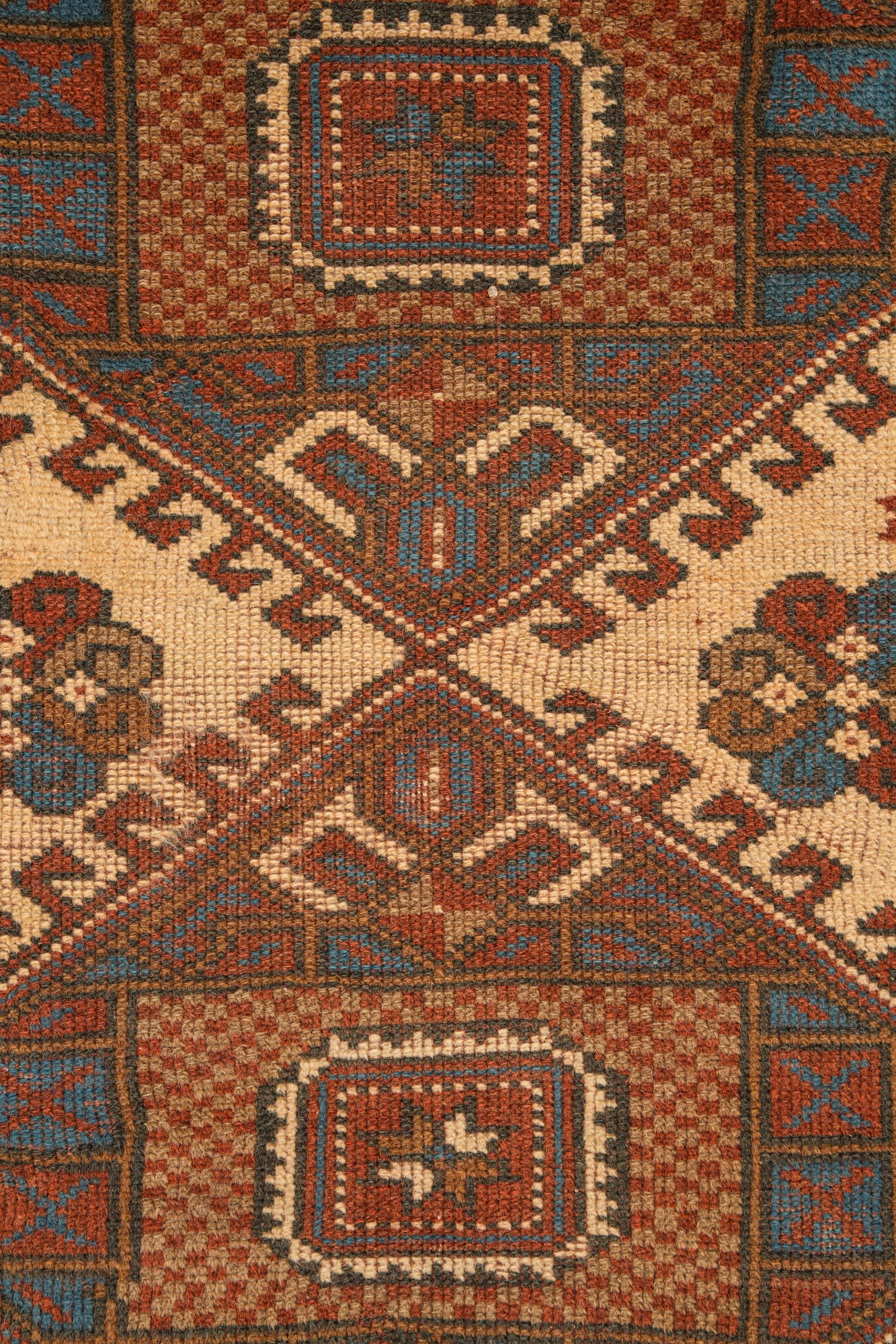 Antique Caucasian Kazak Rug 4'2" x 2'9"