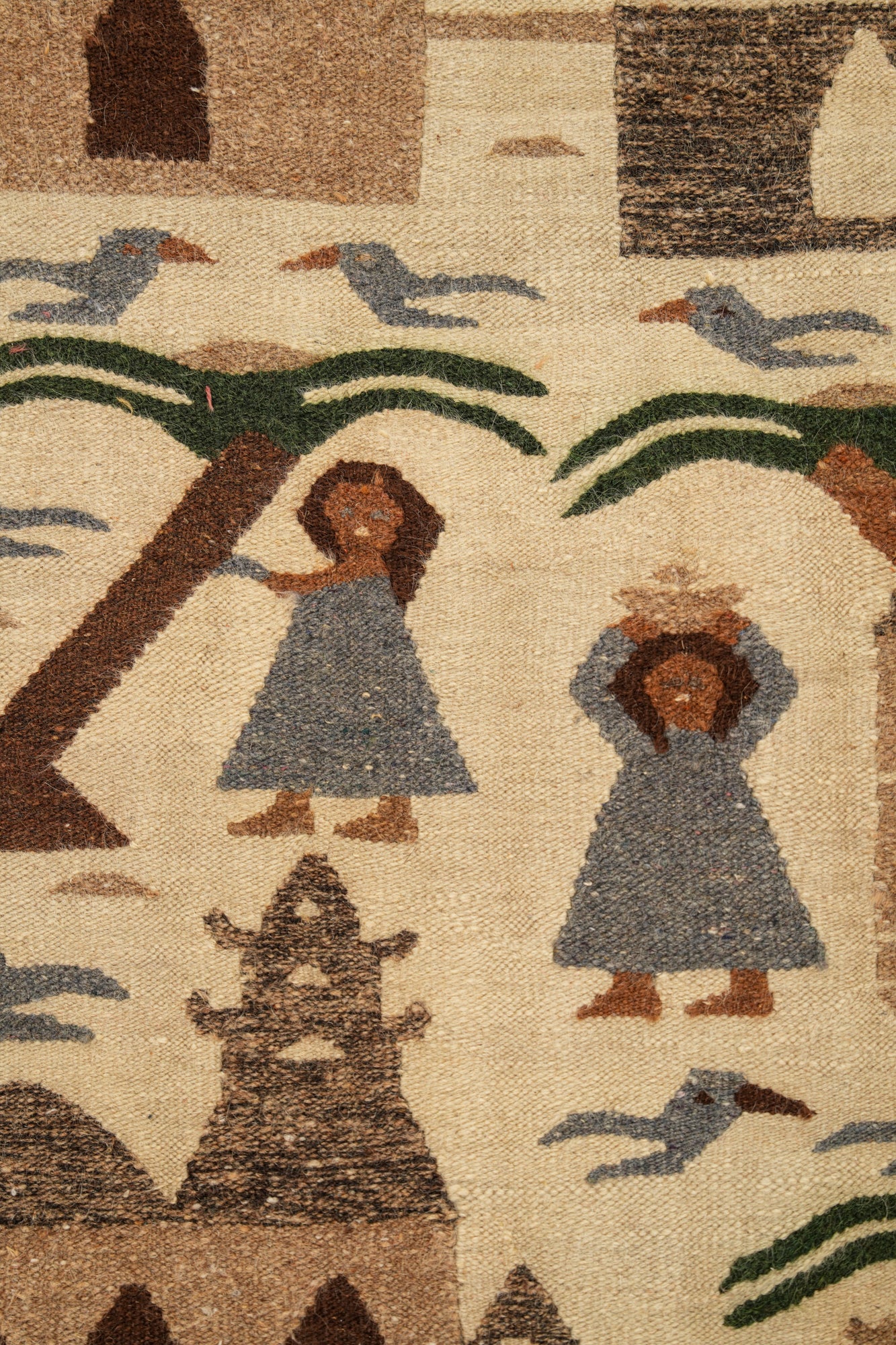 Vintage Egyptian Tapestry 4'4" X 2'6"