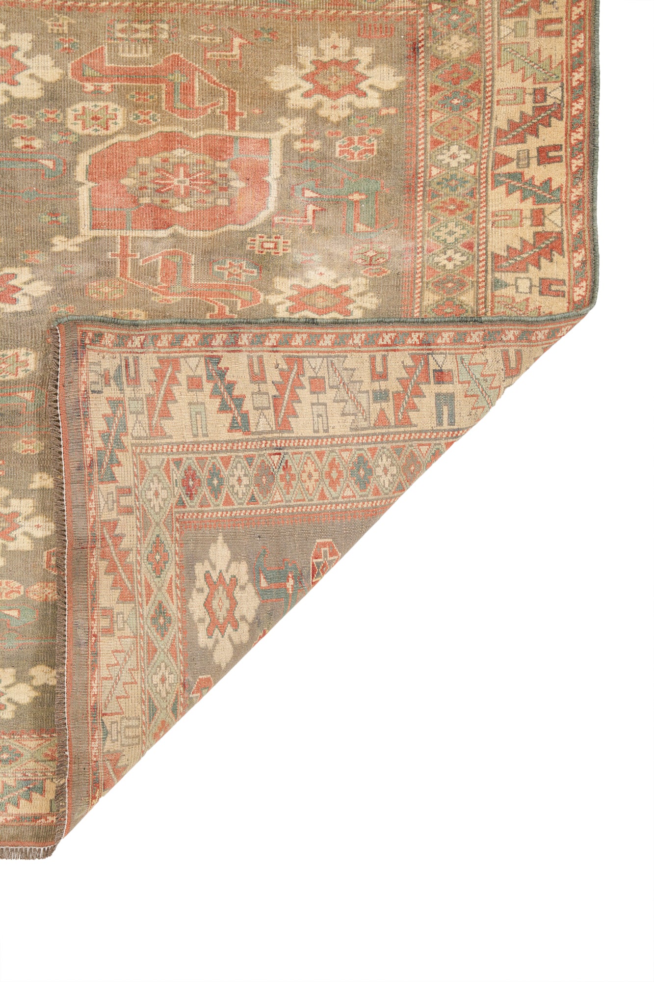 Vintage Kashmiri Rug 4'2" x 4'