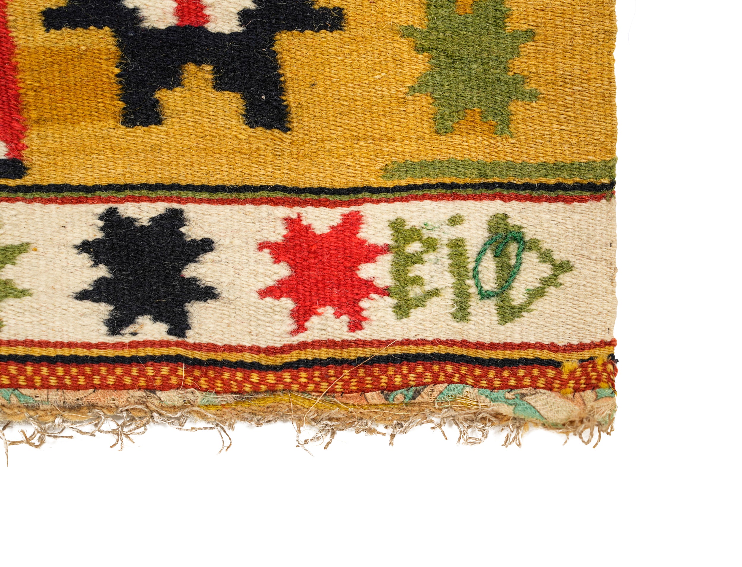 Antique Rollakan Swedish Textile 3'9" x 1'9"