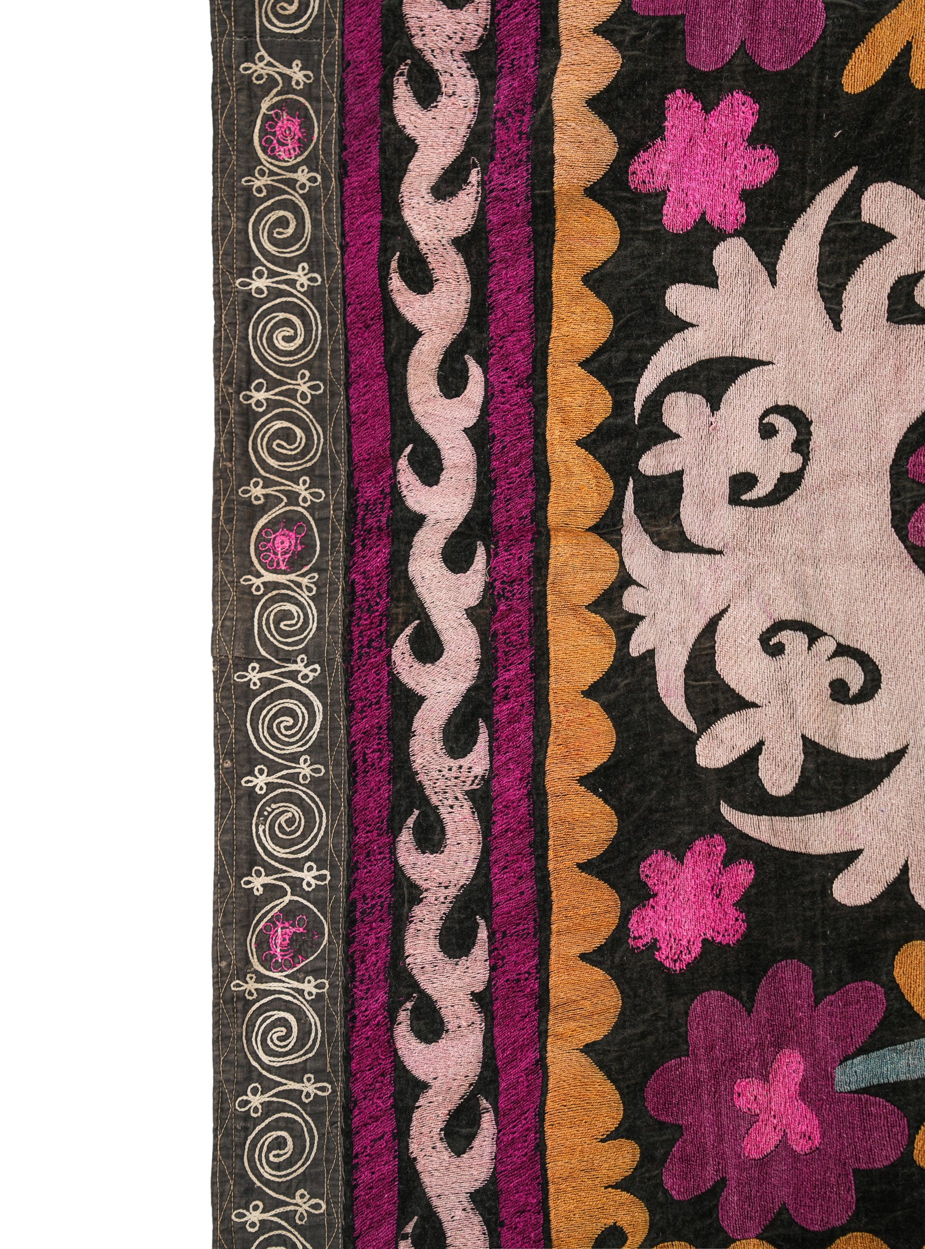 Vintage Tajik Suzani Embroidery 3'6" x 2'9"