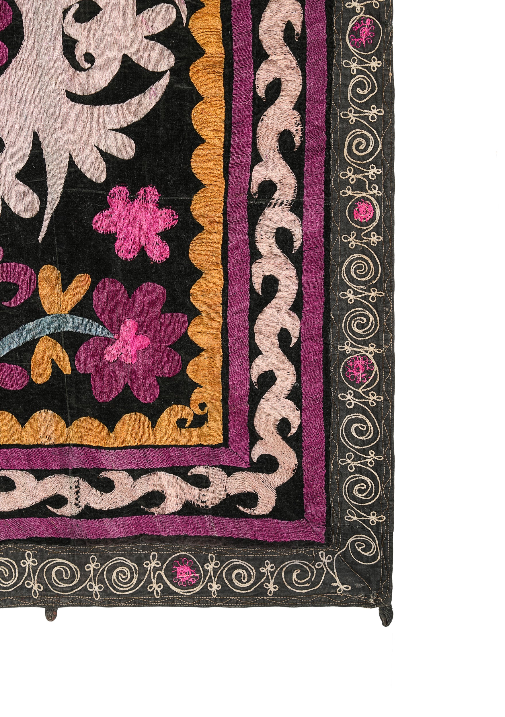 Vintage Tajik Suzani Embroidery 3'6" x 2'9"