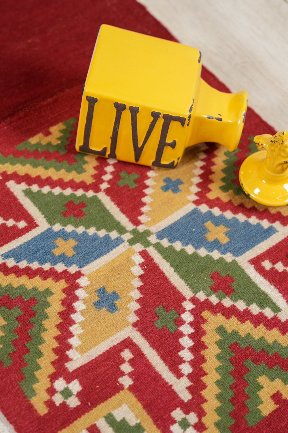 Vintage Scandinavian Skane Folk Textile 3'2" x 1'6"