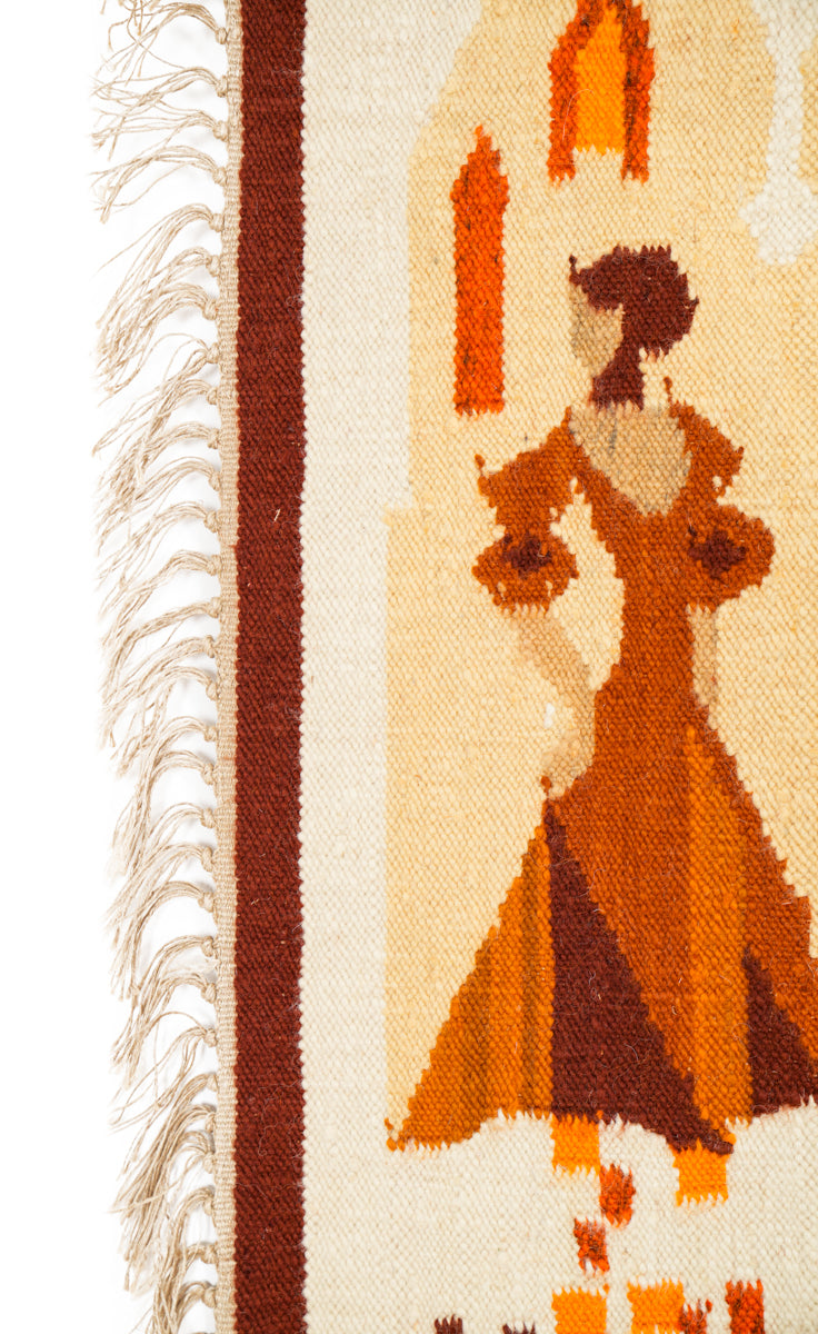 Vintage Polish Tapestry Kilim 2'8" x 2'6"