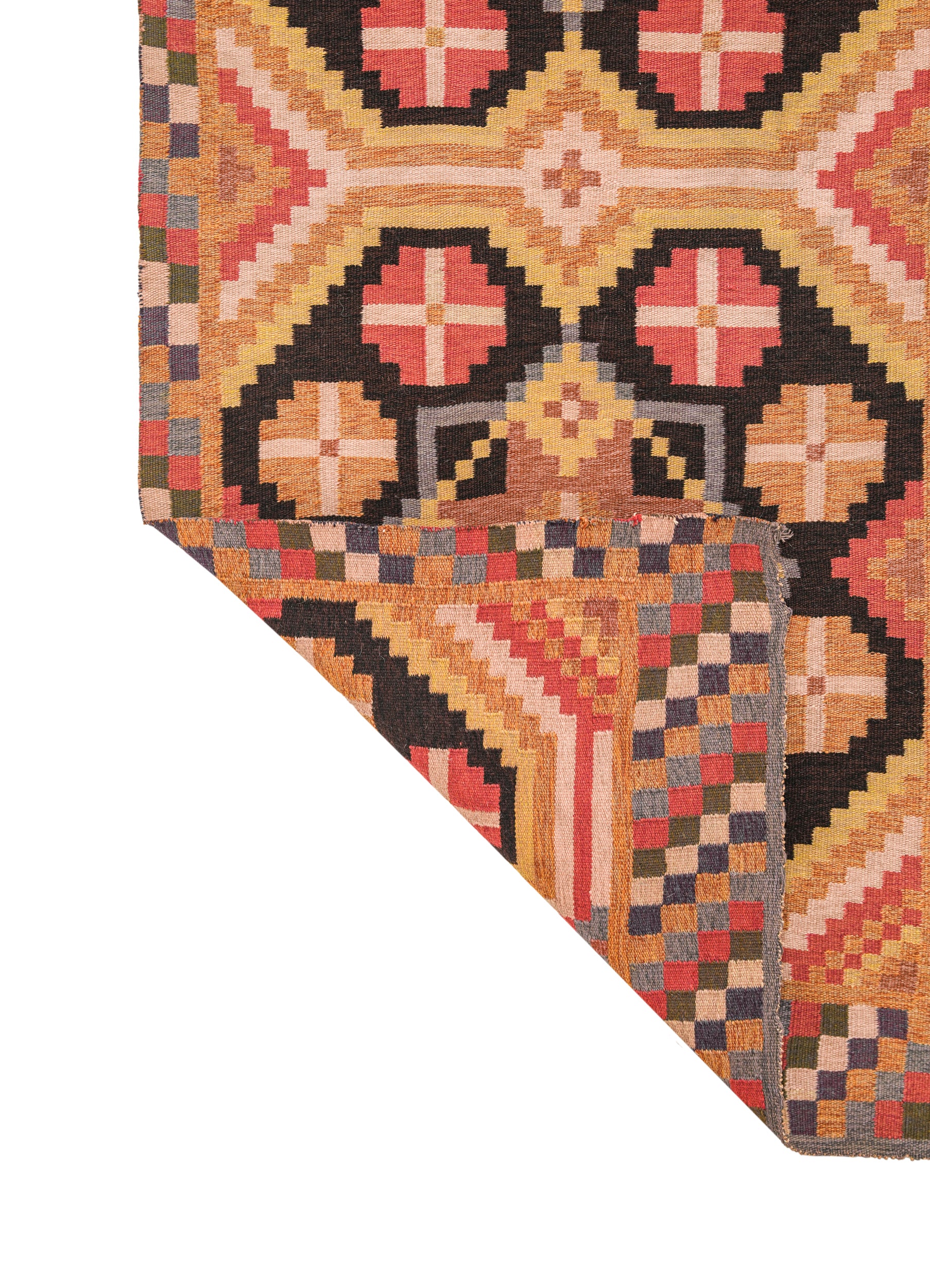 Antique Scandinavian Kilim Runner 8'10" x 2'2"