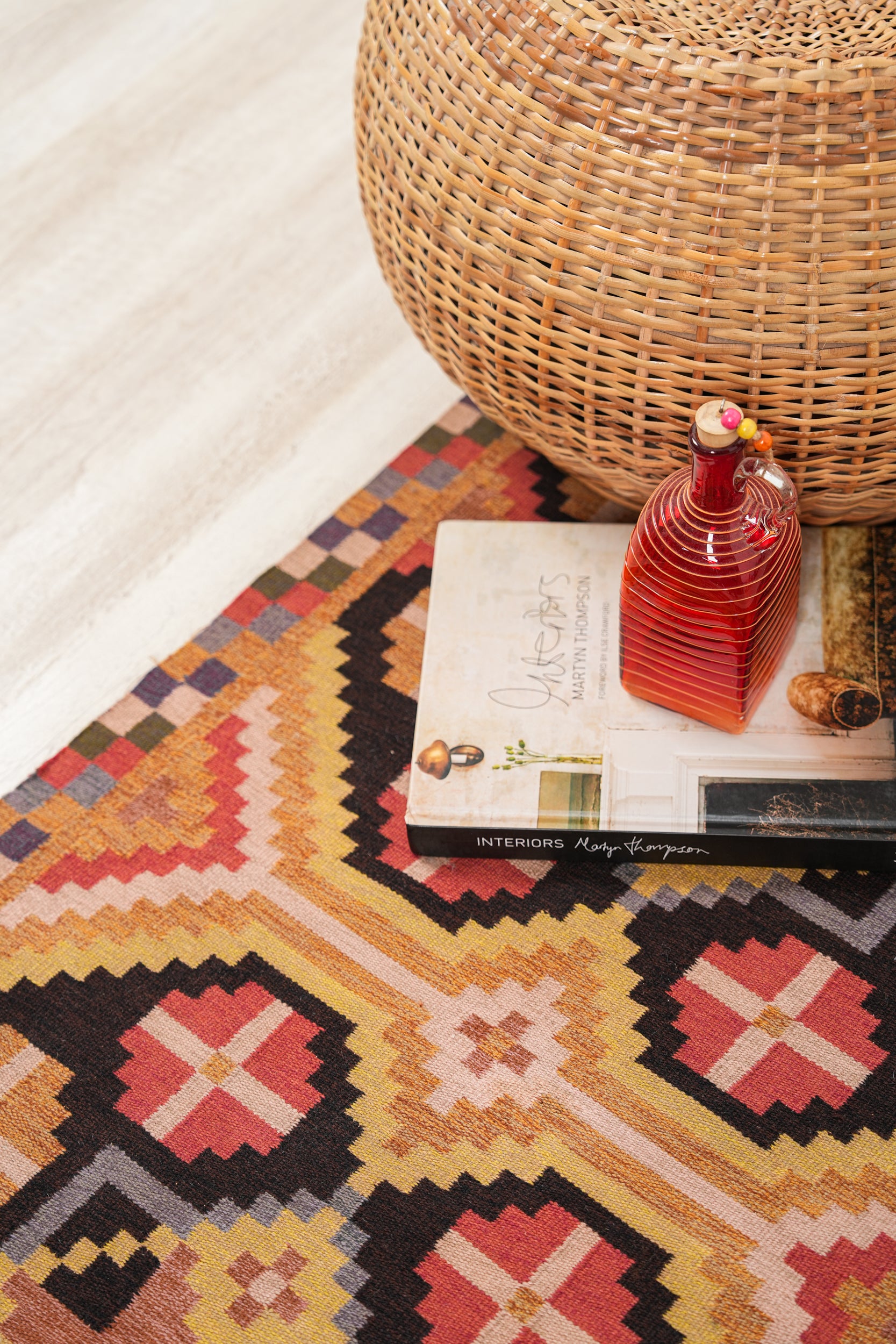 Antique Scandinavian Kilim Runner 8'10" x 2'2"