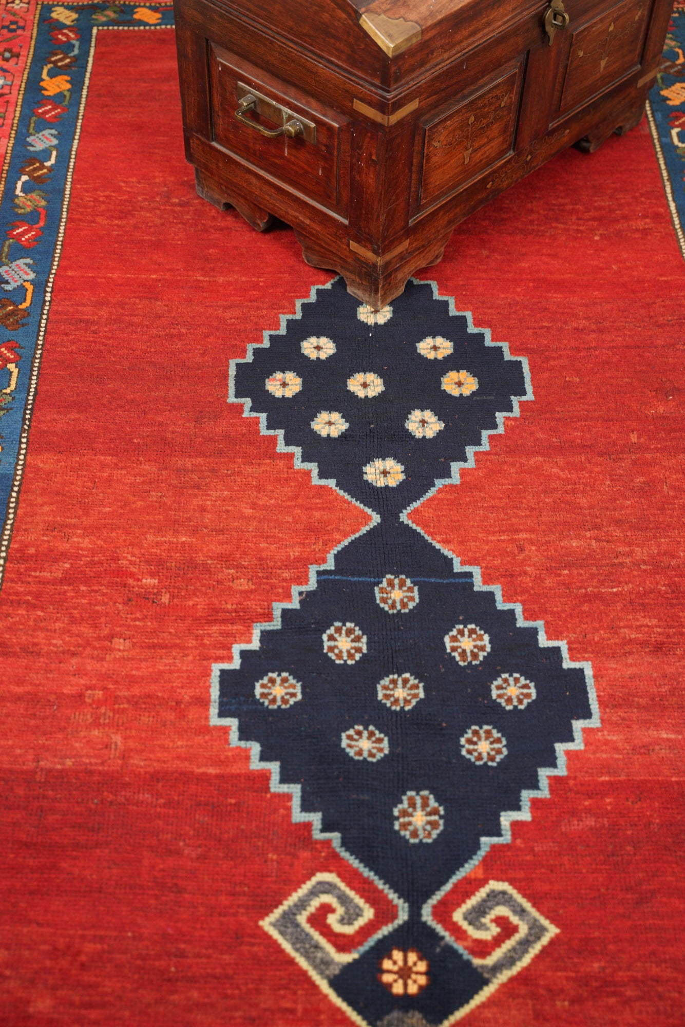 Antique Caucasian Kazak Rug 7'3" x '5"