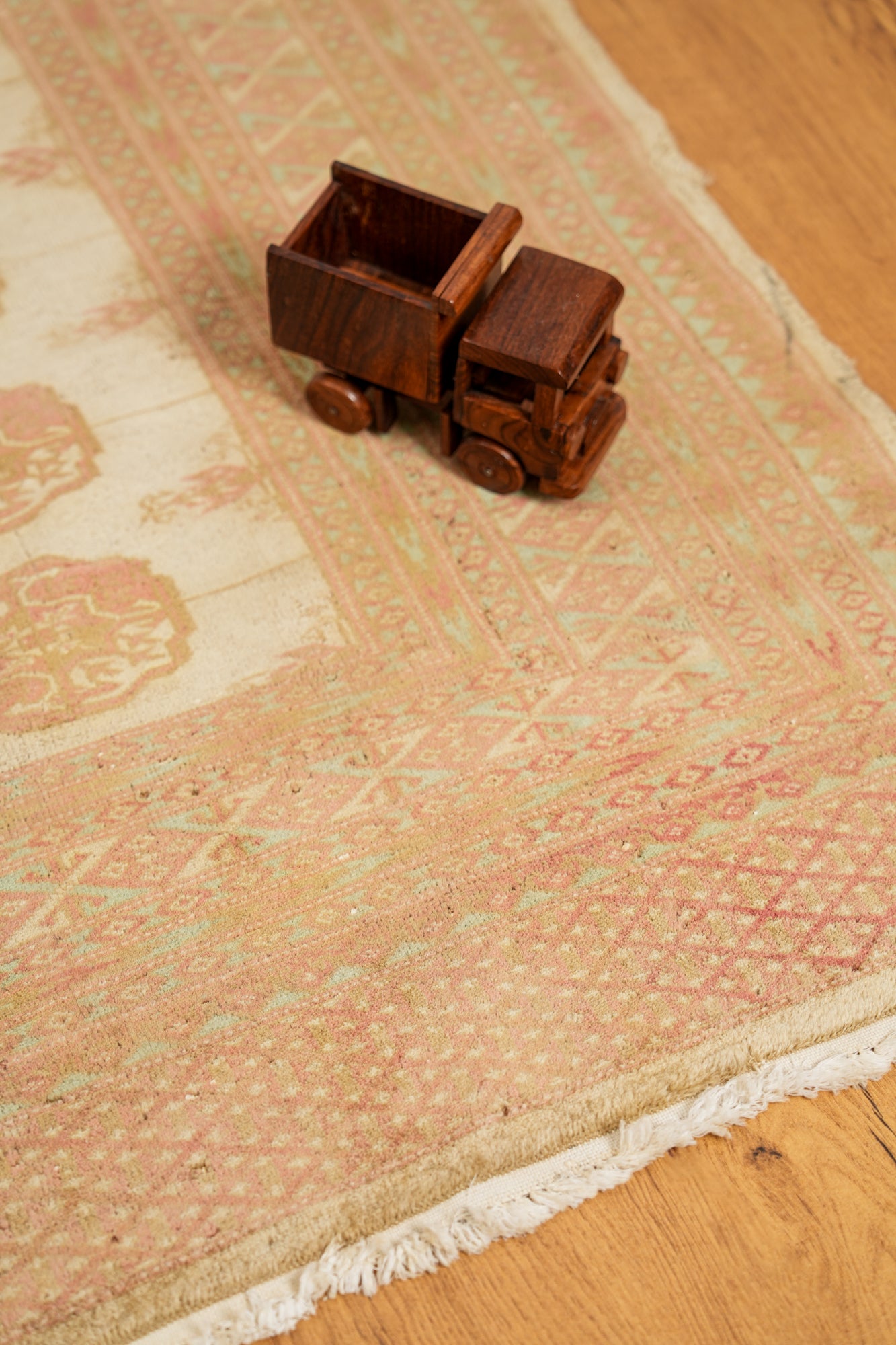 Vintage Kashmiri Bokhara Rug 6' x 4'2"