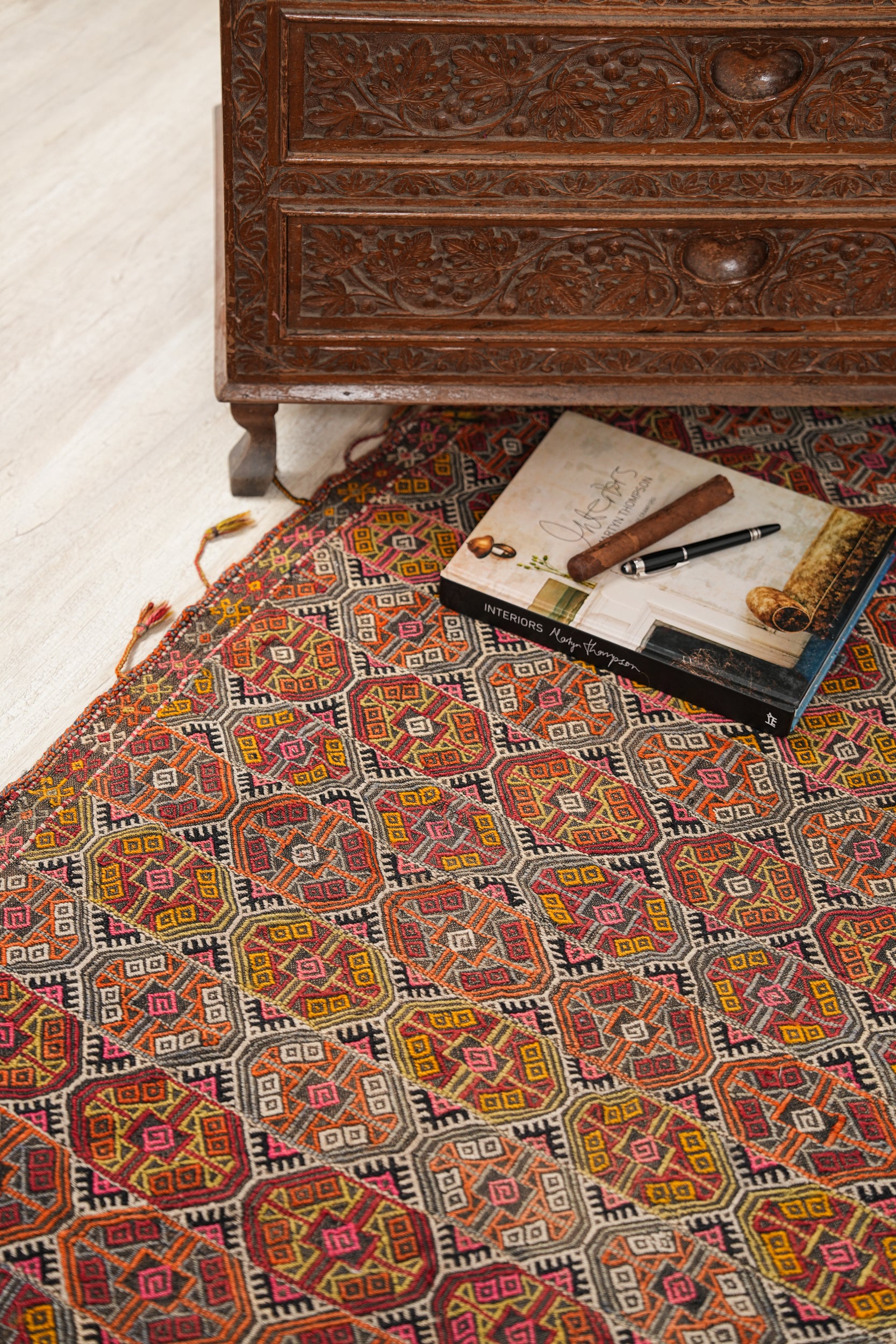 Antique Anatolian Verneh textile 4'10" X 3'8"